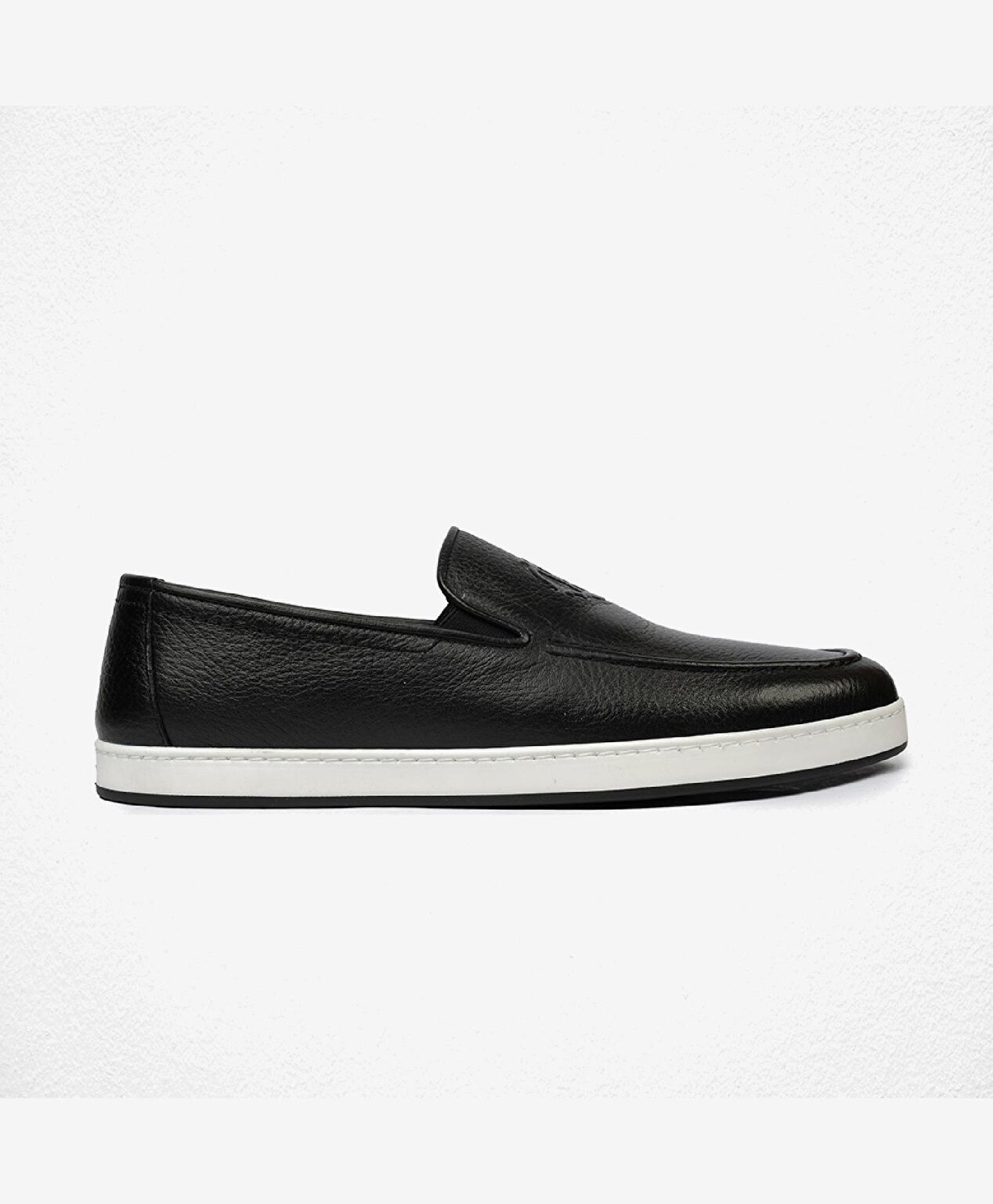 Erkek Siyah Hakiki Deri Loafer Ayakkabı - 1