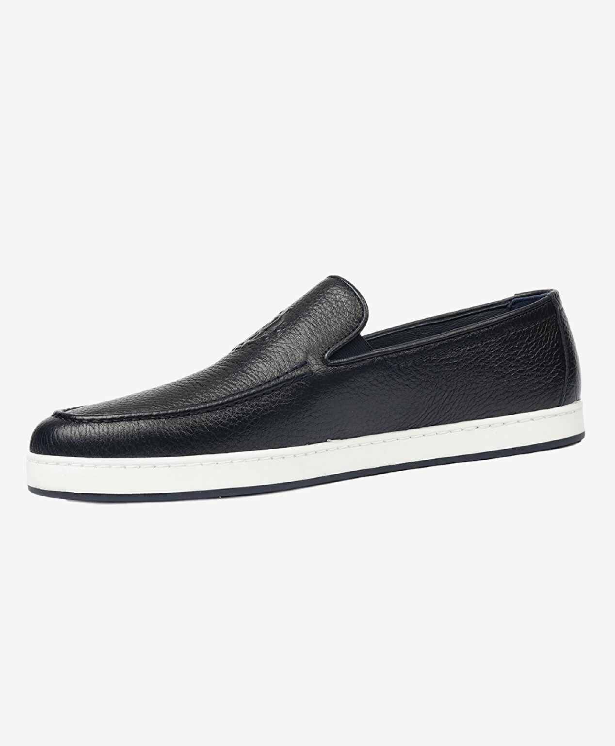 Erkek Lacivert Hakiki Deri Loafer Ayakkabı - 3