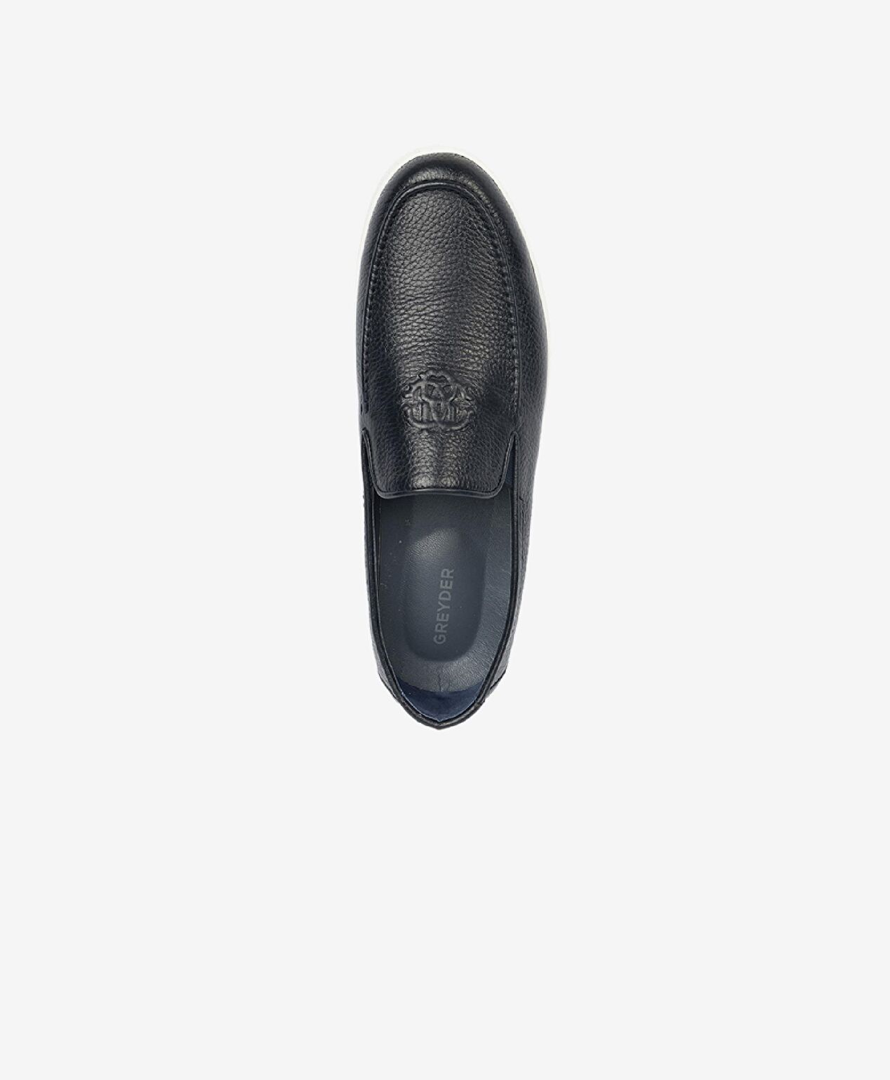 Erkek Lacivert Hakiki Deri Loafer Ayakkabı - 4