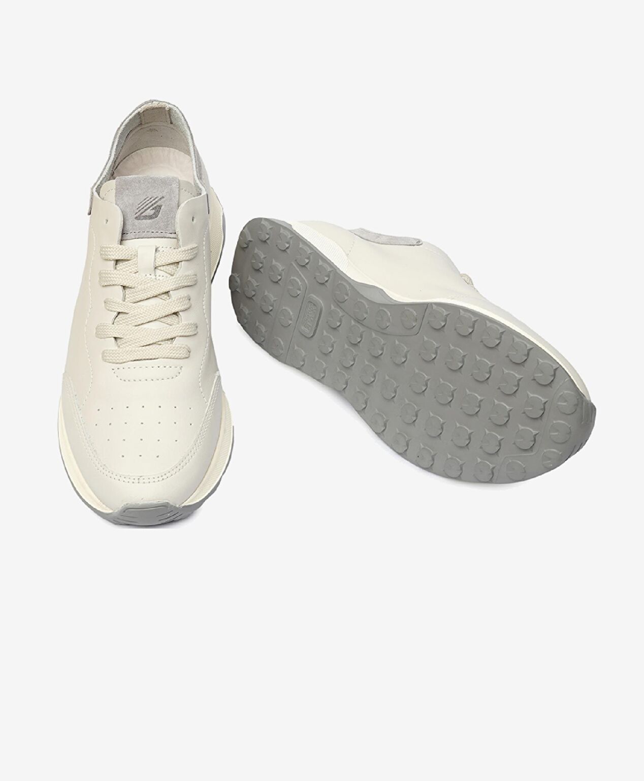 Erkek Kirli Beyaz Hakiki Deri Spor Ayakkabı - 6