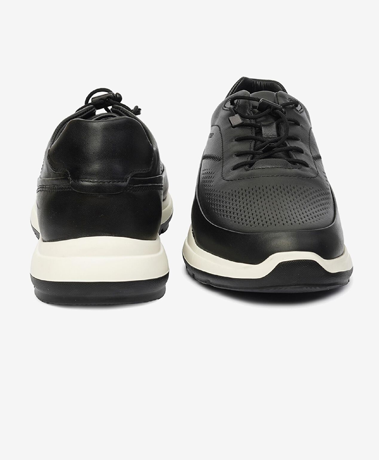 Erkek Siyah Hakiki Deri Spor Ayakkabı - 7