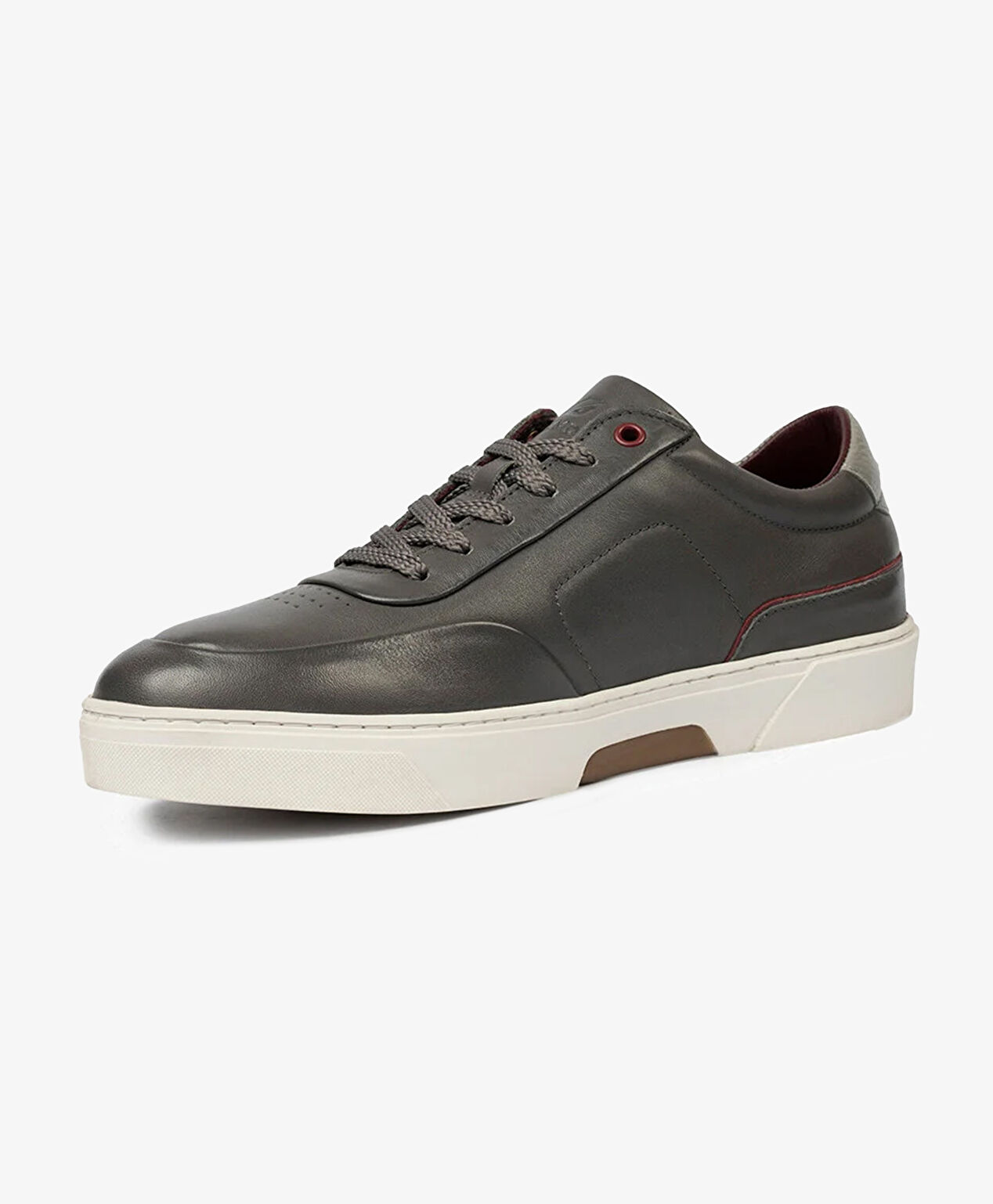 Erkek Füme Hakiki Deri Sneaker Ayakkabı - 3
