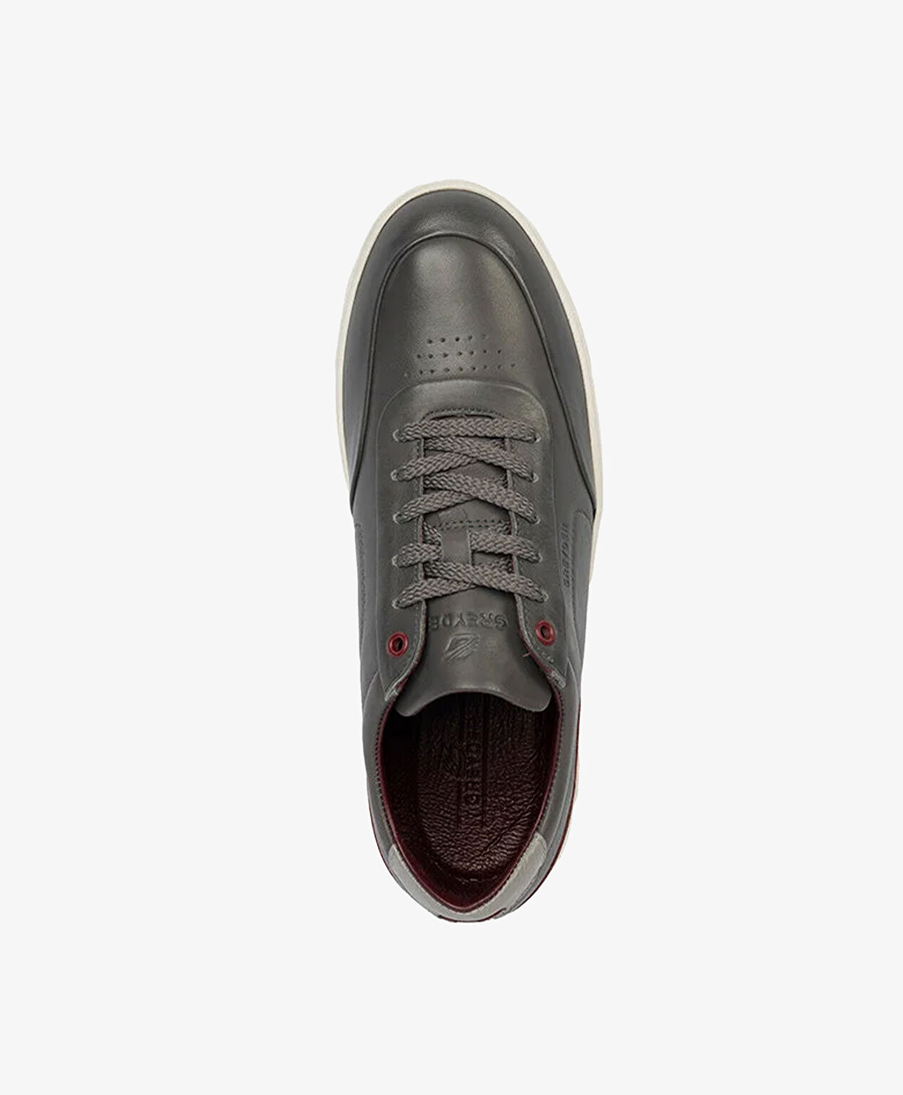 Erkek Füme Hakiki Deri Sneaker Ayakkabı - 4