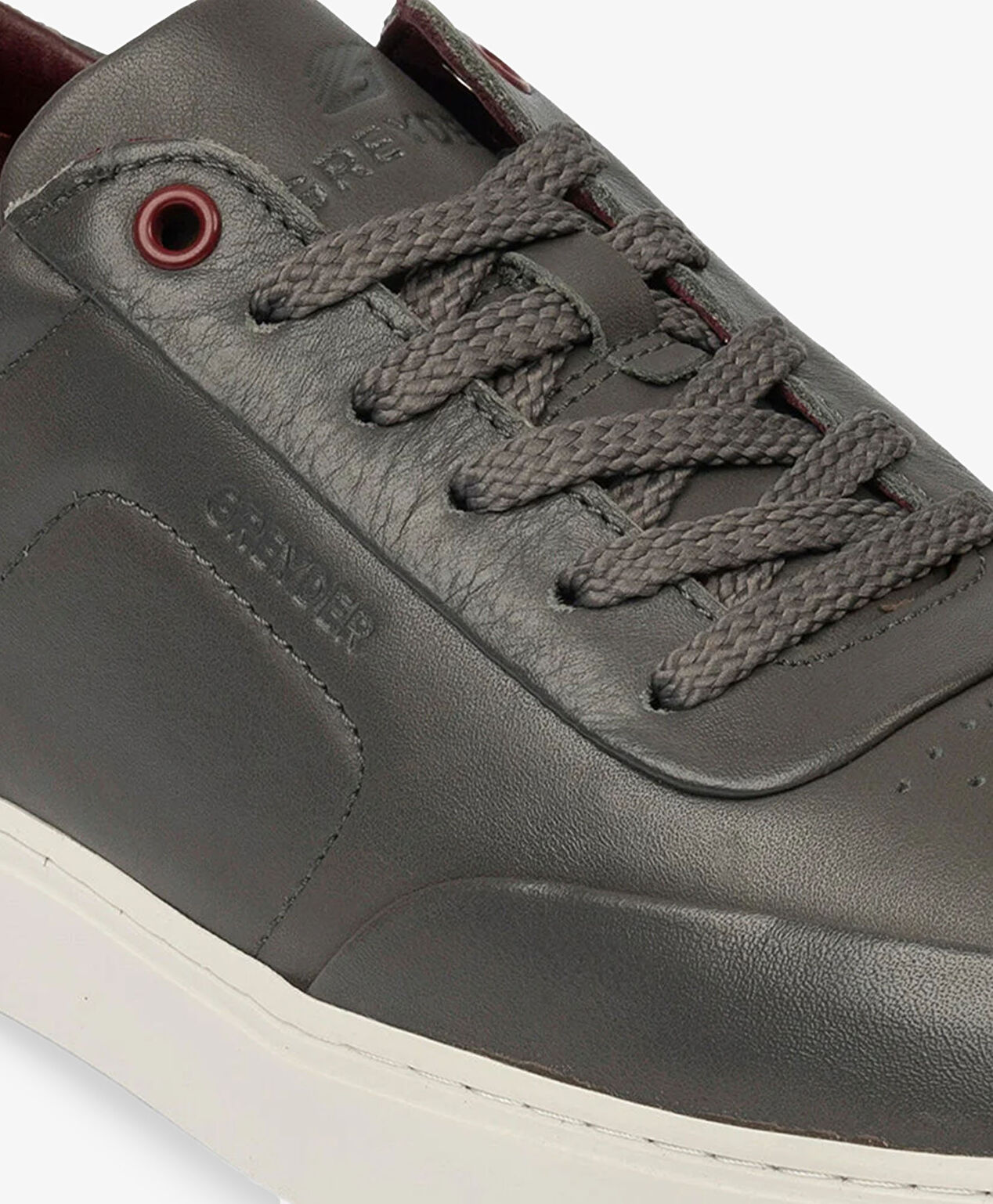 Erkek Antrasit Hakiki Deri Sneaker Ayakkabı - 5