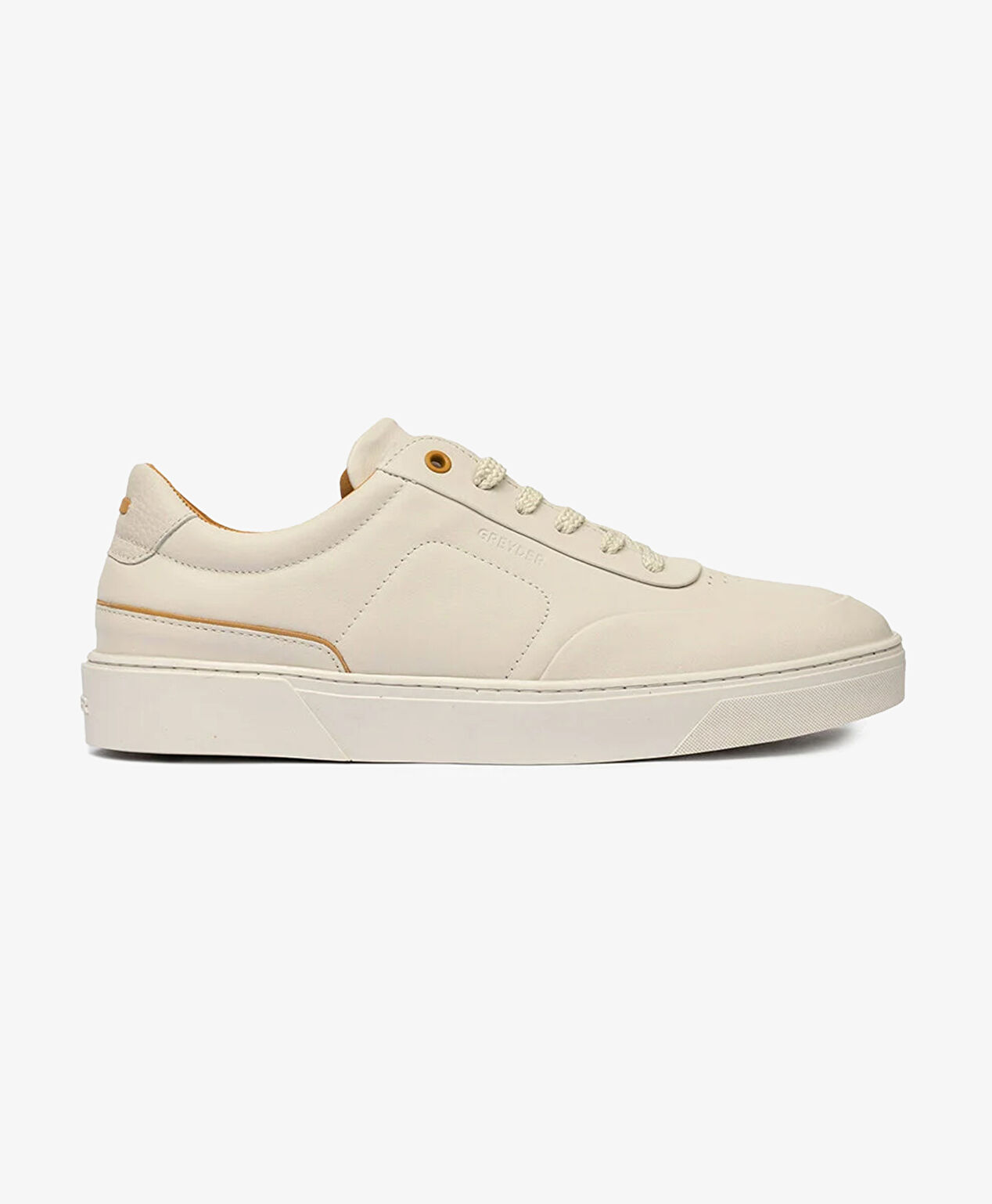Erkek Kirli Beyaz Hakiki Deri Sneaker Ayakkabı - 1