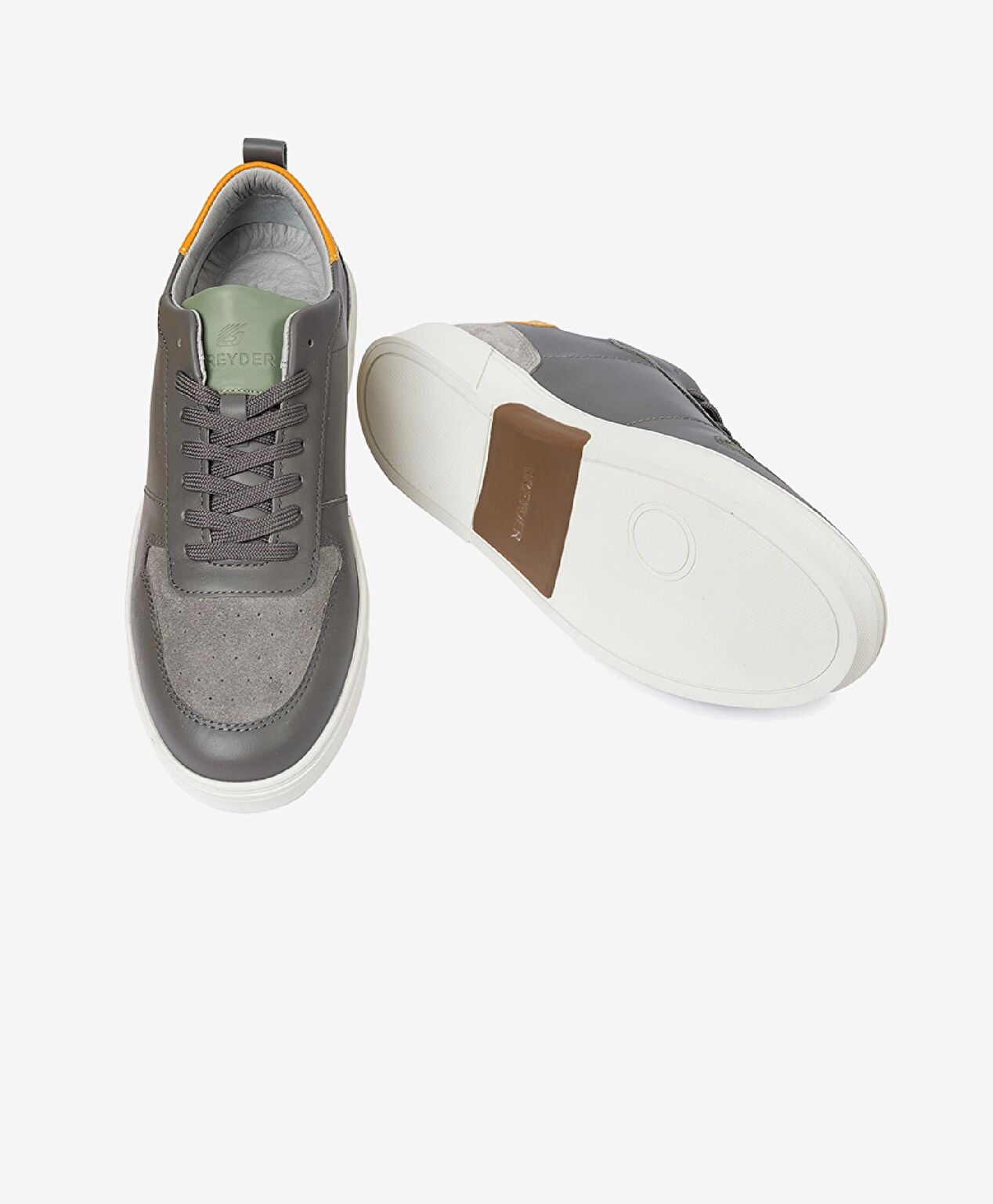 Erkek Füme Hakiki Deri Sneaker Ayakkabı - 6