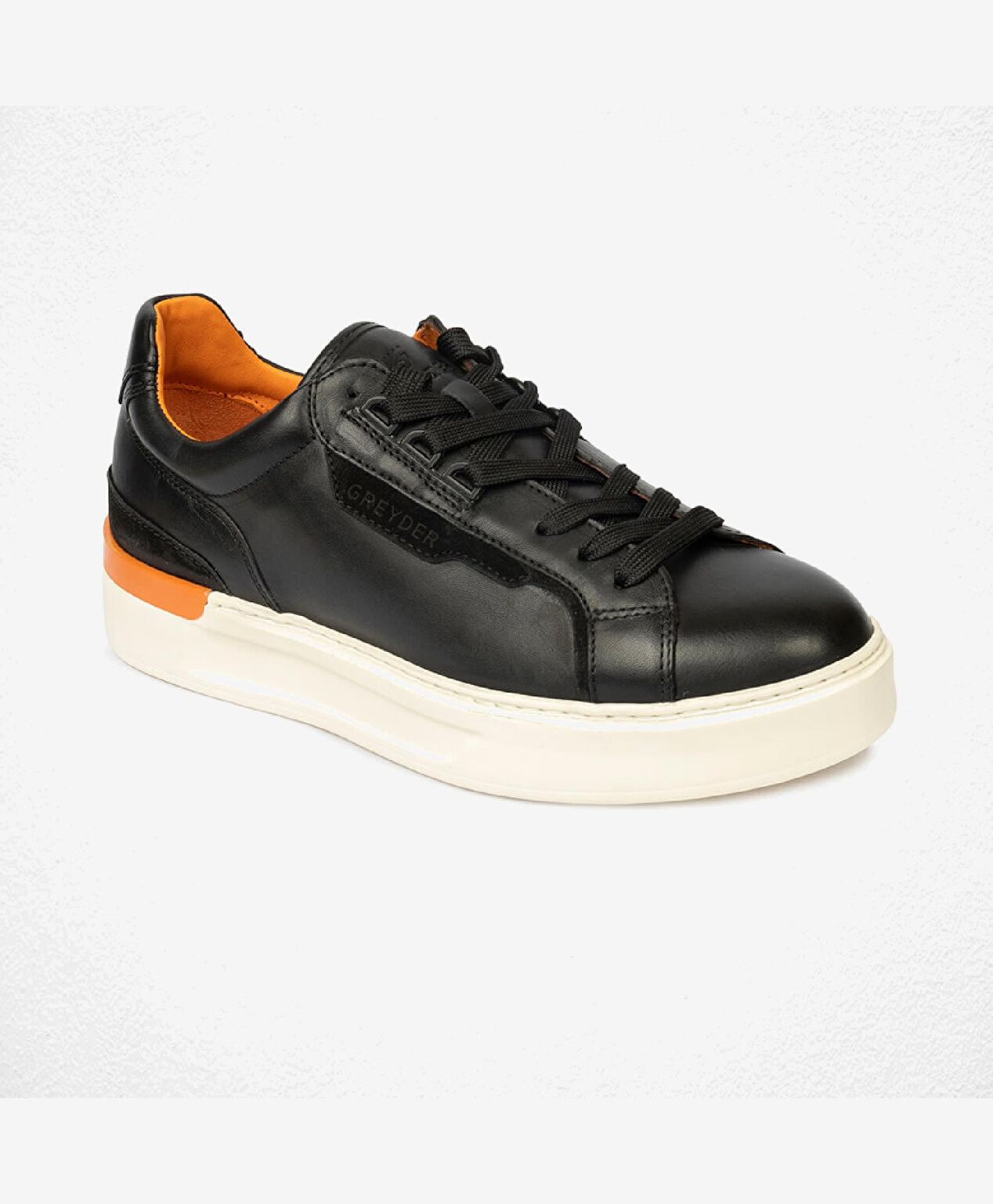 Erkek Siyah Hakiki Deri Sneaker Ayakkabı - 2