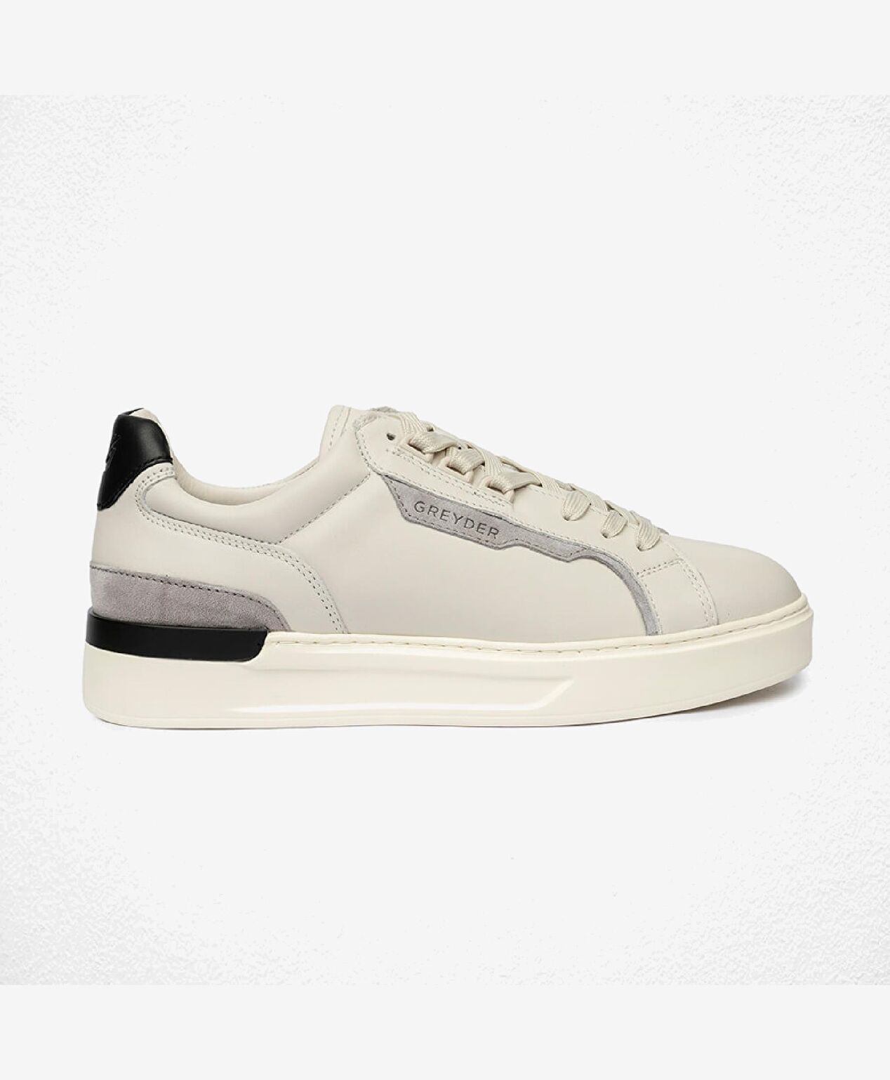 Erkek Kirli Beyaz Hakiki Deri Sneaker Ayakkabı - 1