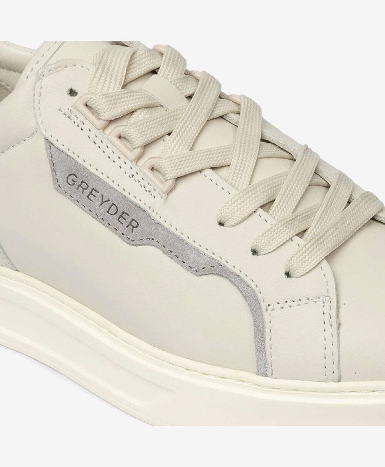 Erkek Kirli Beyaz Hakiki Deri Sneaker Ayakkabı - 5