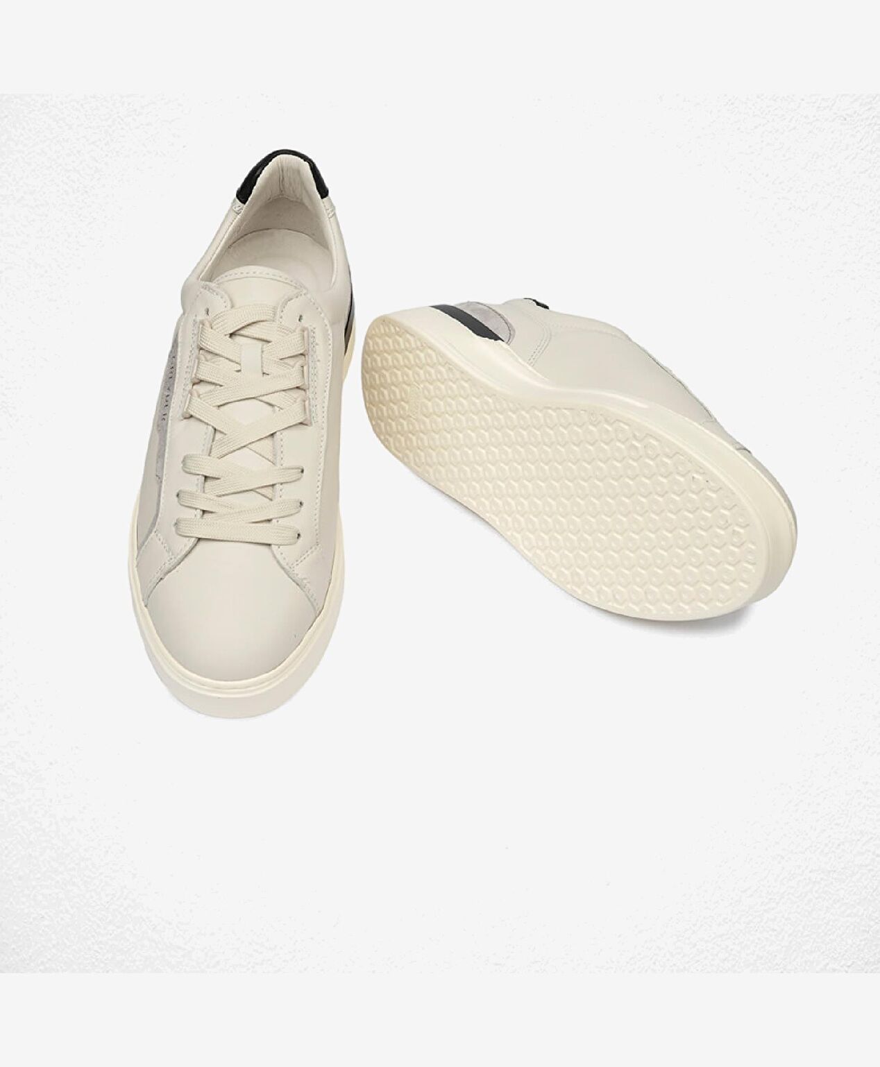 Erkek Kirli Beyaz Hakiki Deri Sneaker Ayakkabı - 6