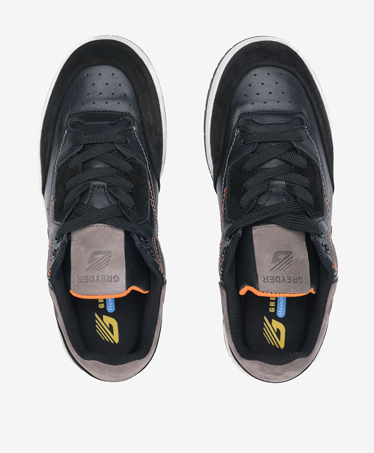 Erkek Siyah Hakiki Deri Sneaker Ayakkabı - 5