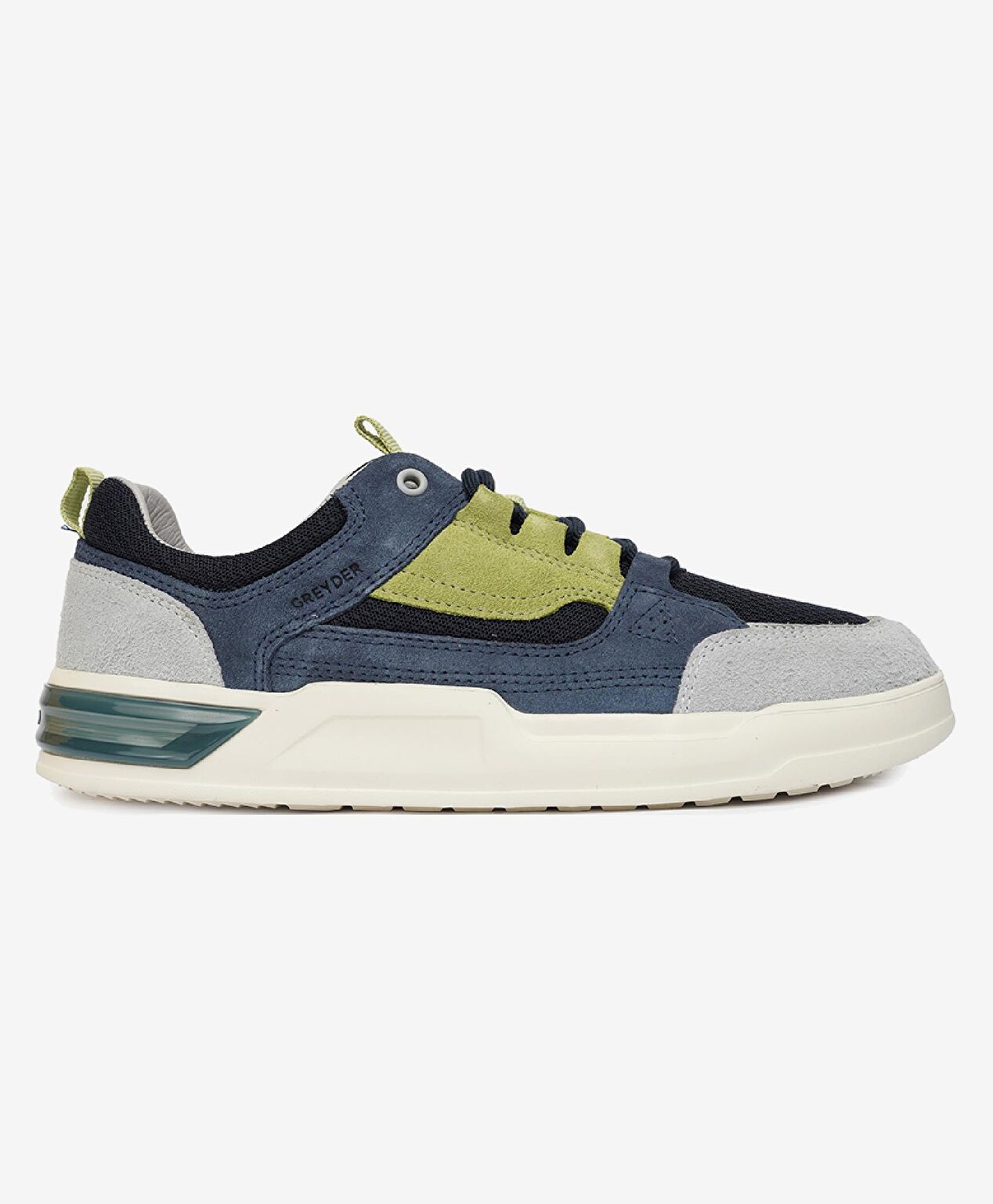 Erkek İndigo Hakiki Deri Sneaker Ayakkabı - 1