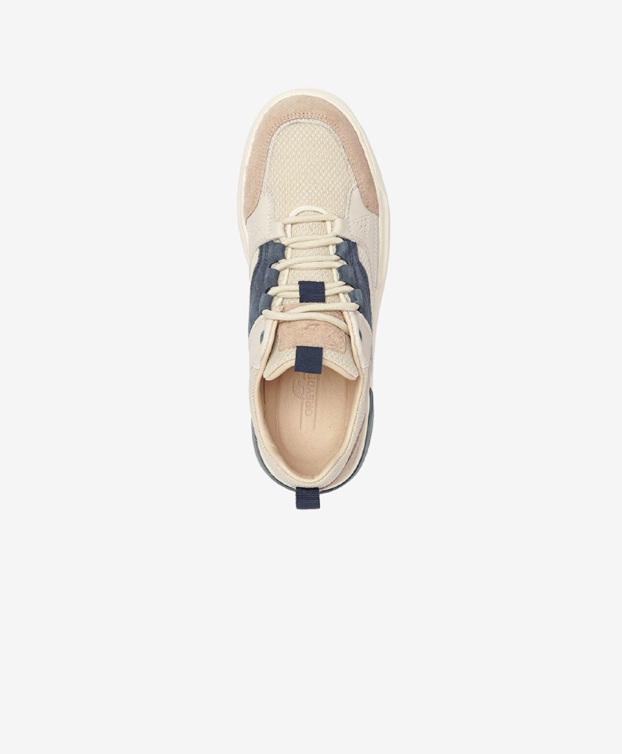 Erkek Beyaz Açık Vizon Hakiki Deri Sneaker Ayakkabı - 6