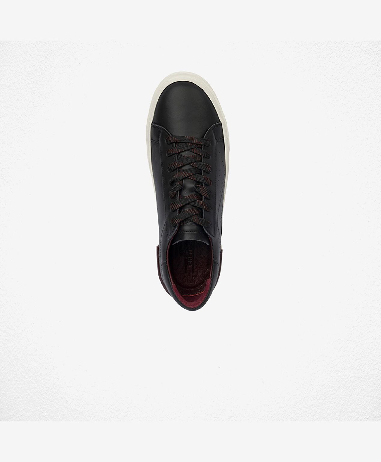 Erkek Siyah Hakiki Deri Sneaker Ayakkabı - 4