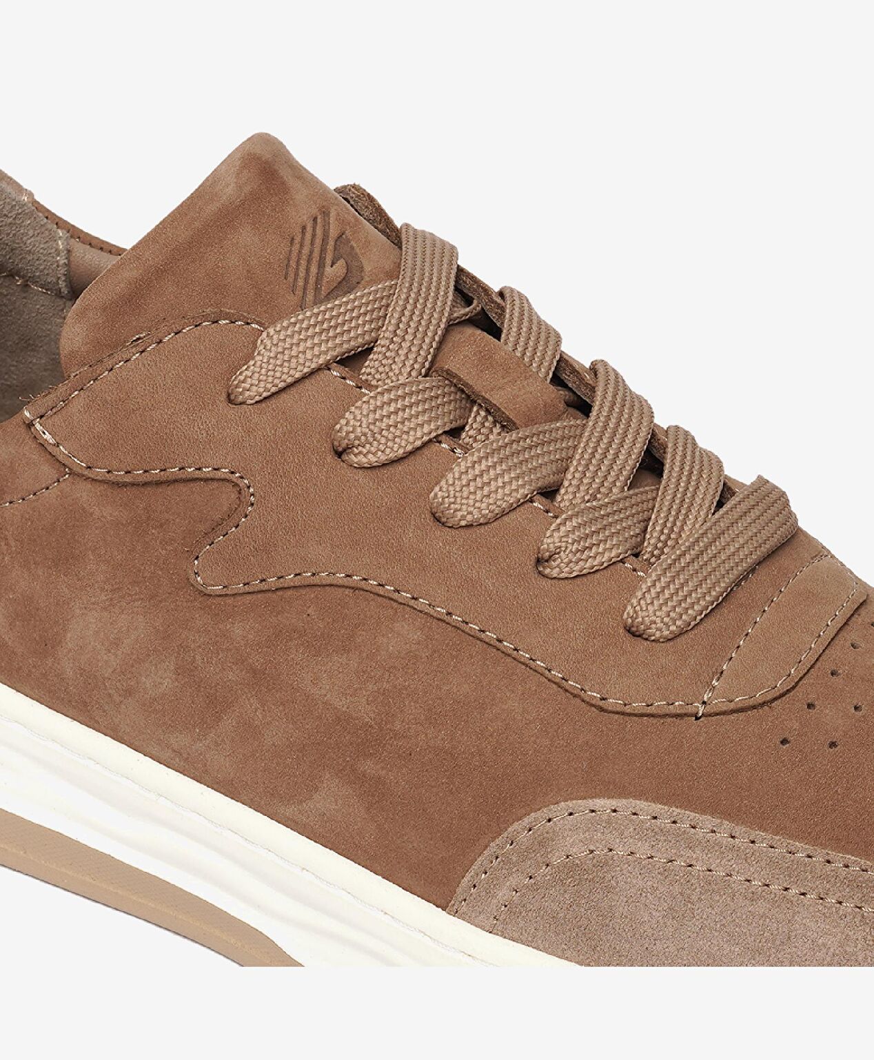 Erkek Koyu Vizon Hakiki Deri Sneaker Ayakkabı - 5