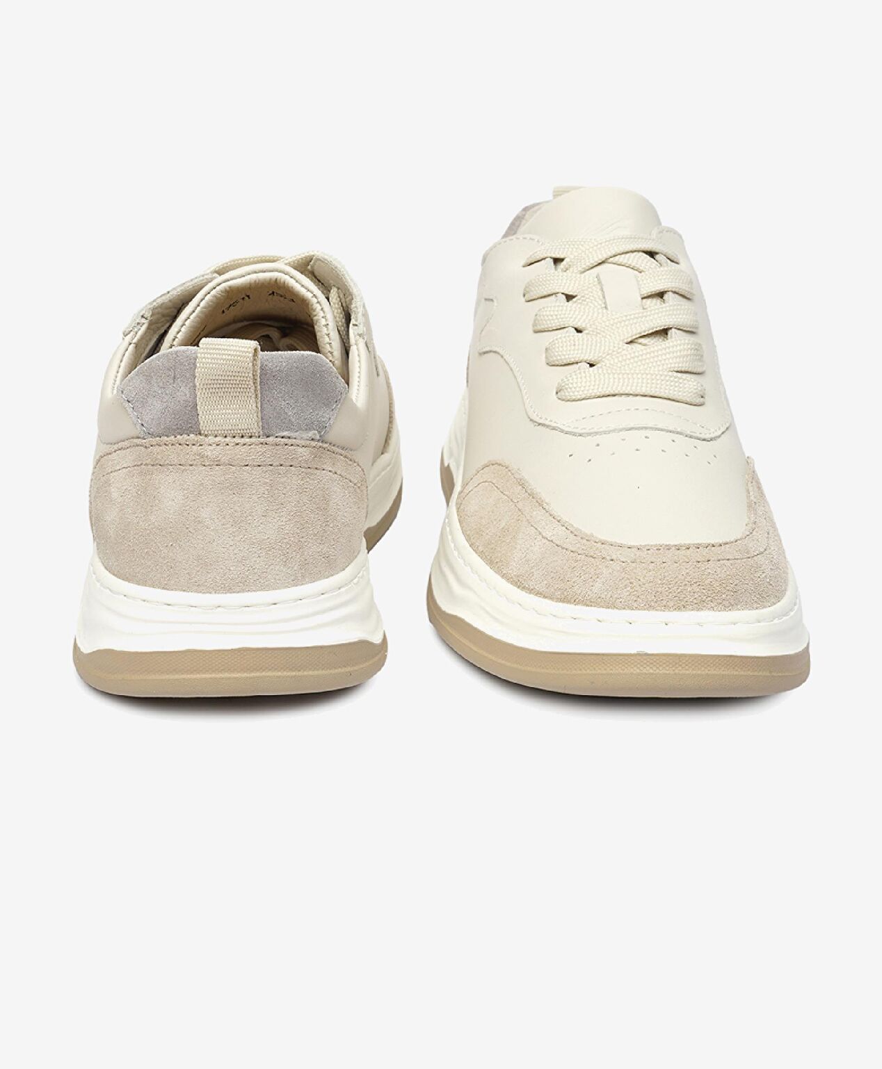 Erkek Açık Vizon Hakiki Deri Sneaker Ayakkabı - 7