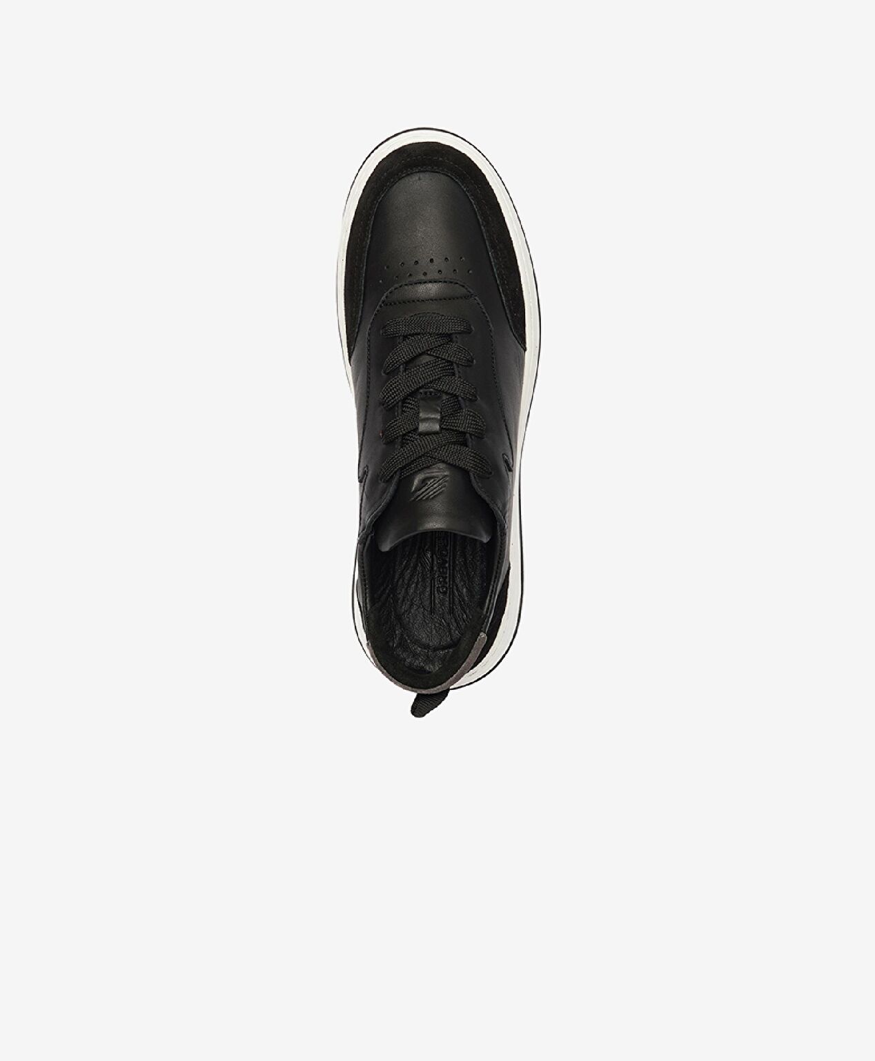 Erkek Siyah Gri Hakiki Deri Sneaker Ayakkabı - 4