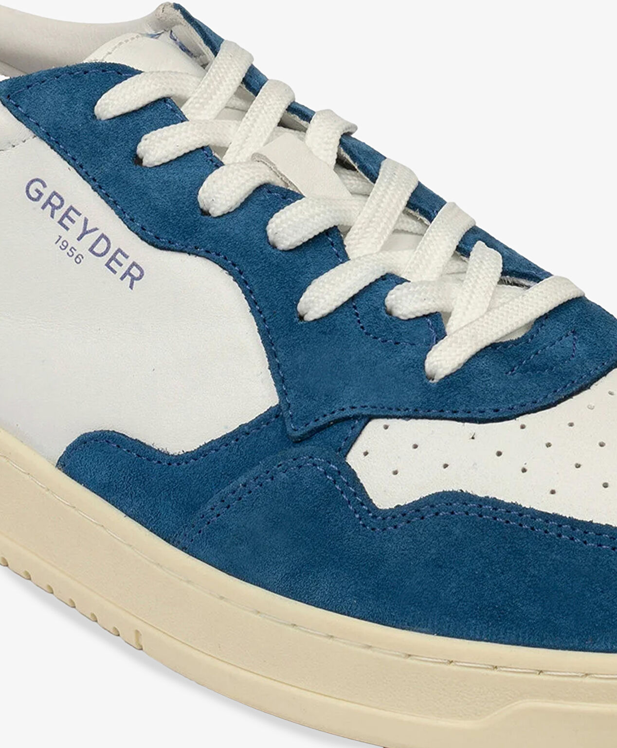 Erkek Saks Beyaz Hakiki Deri Sneaker Ayakkabı - 7