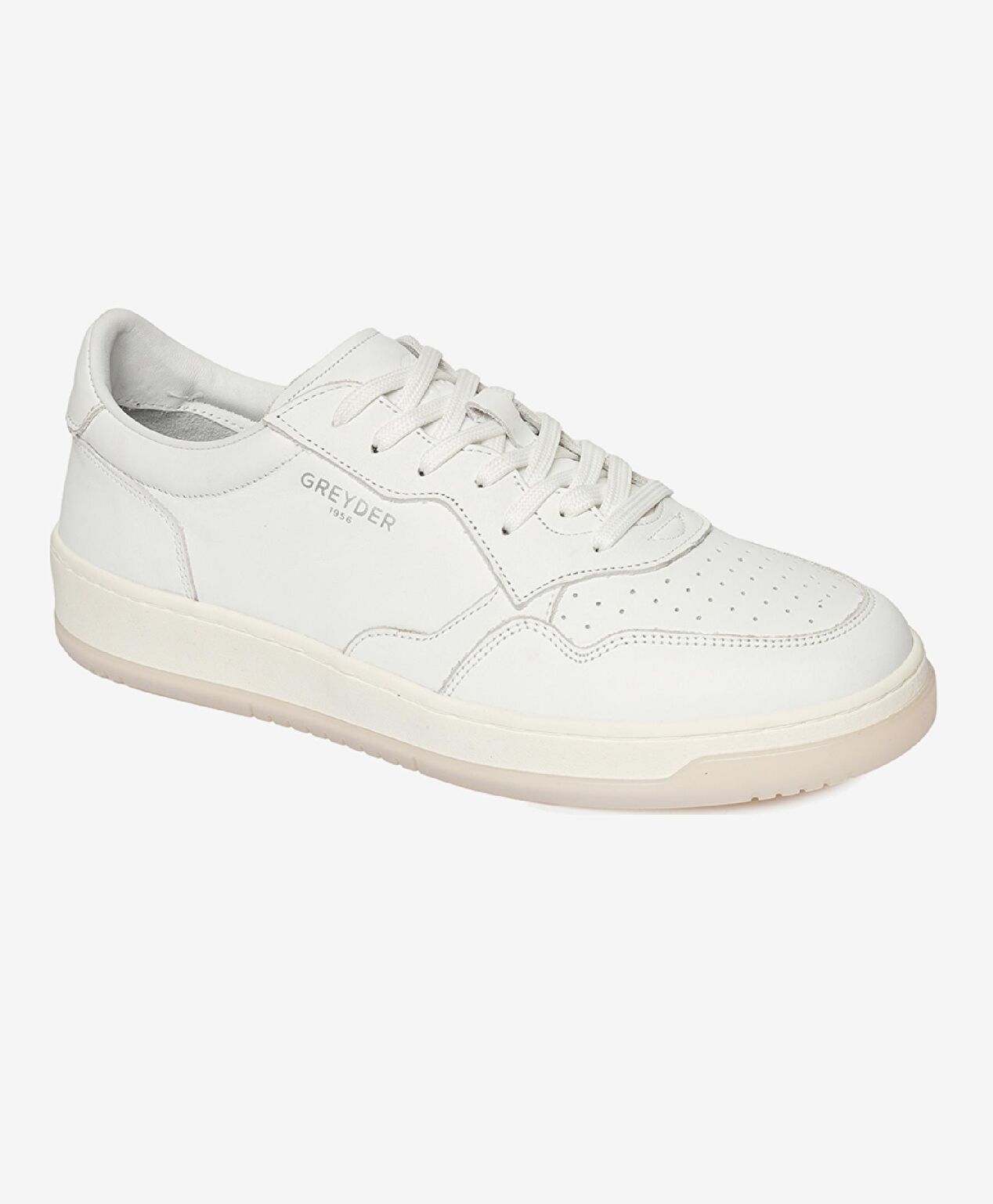 Erkek Kırık Beyaz Hakiki Deri Sneaker Ayakkabı - 2