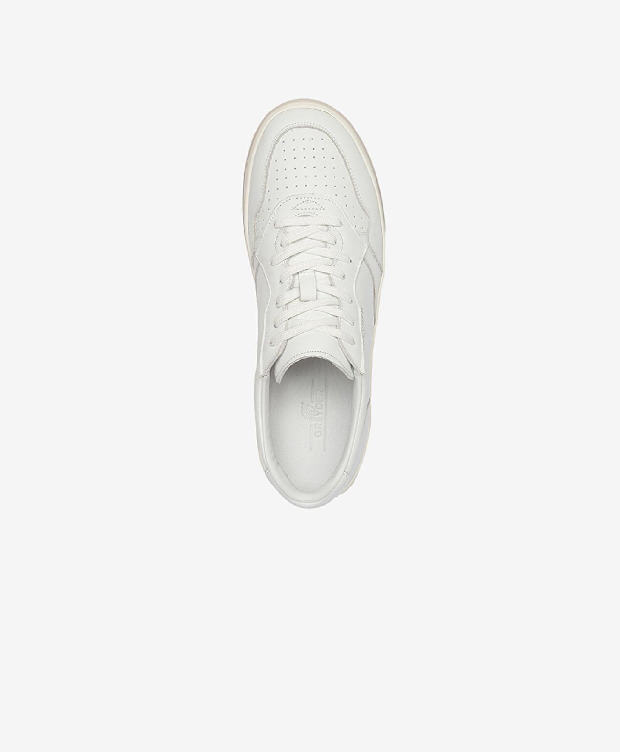 Erkek Kırık Beyaz Hakiki Deri Sneaker Ayakkabı - 4