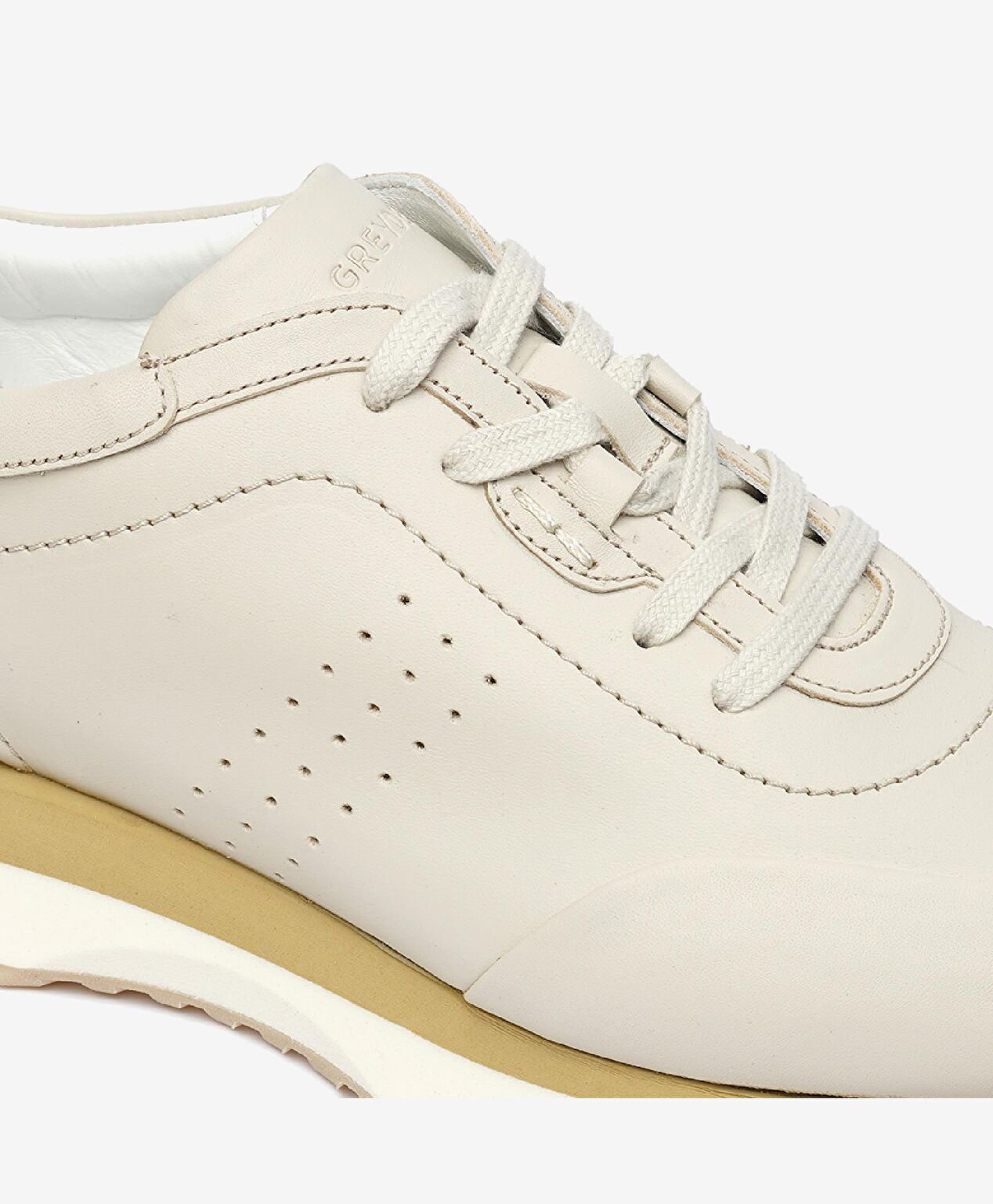 Erkek Beyaz Hakiki Deri Sneaker Ayakkabı - 5