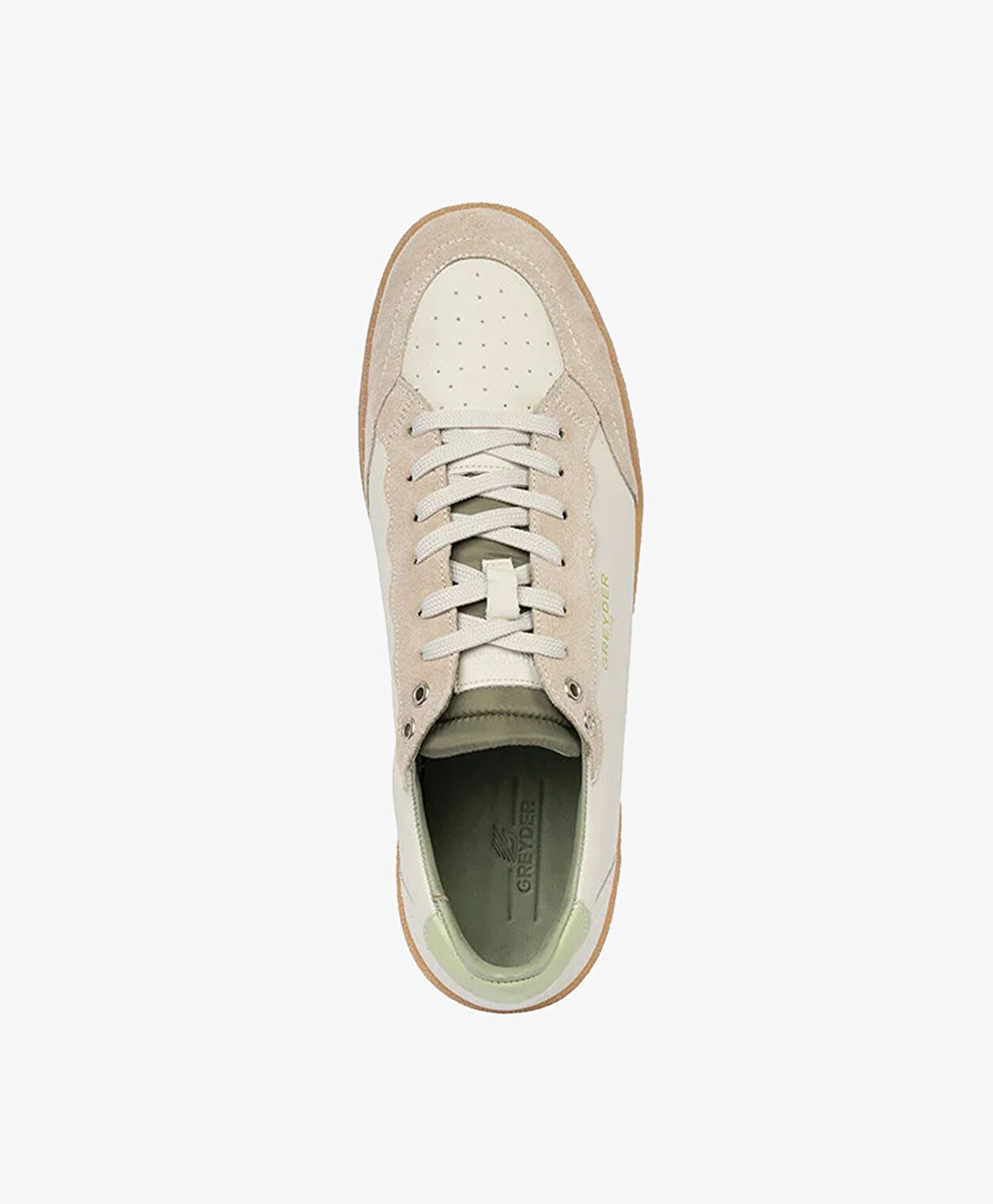 Erkek Bej Hakiki Deri Sneaker Ayakkabı - 4