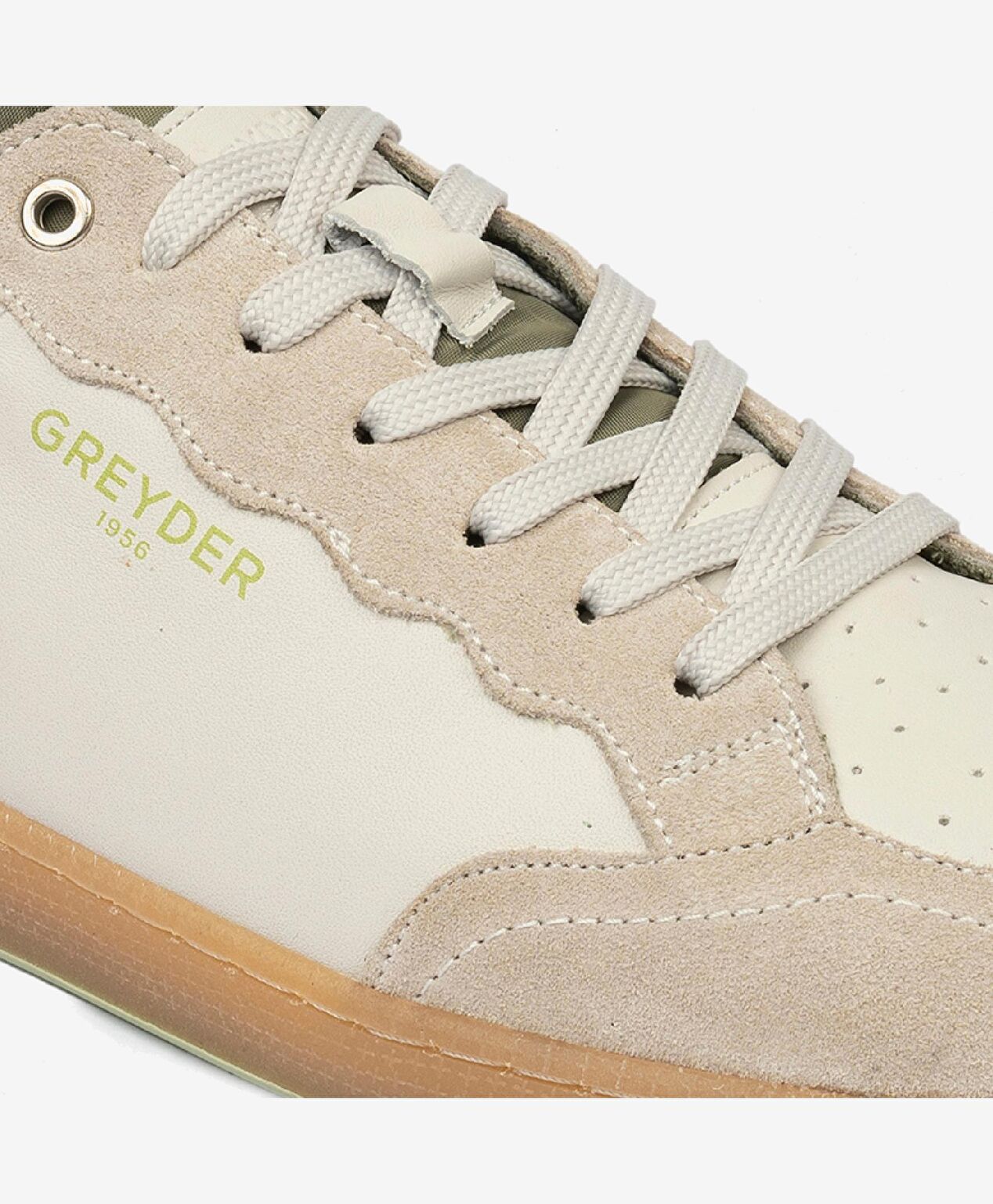 Erkek Bej Hakiki Deri Sneaker Ayakkabı - 5