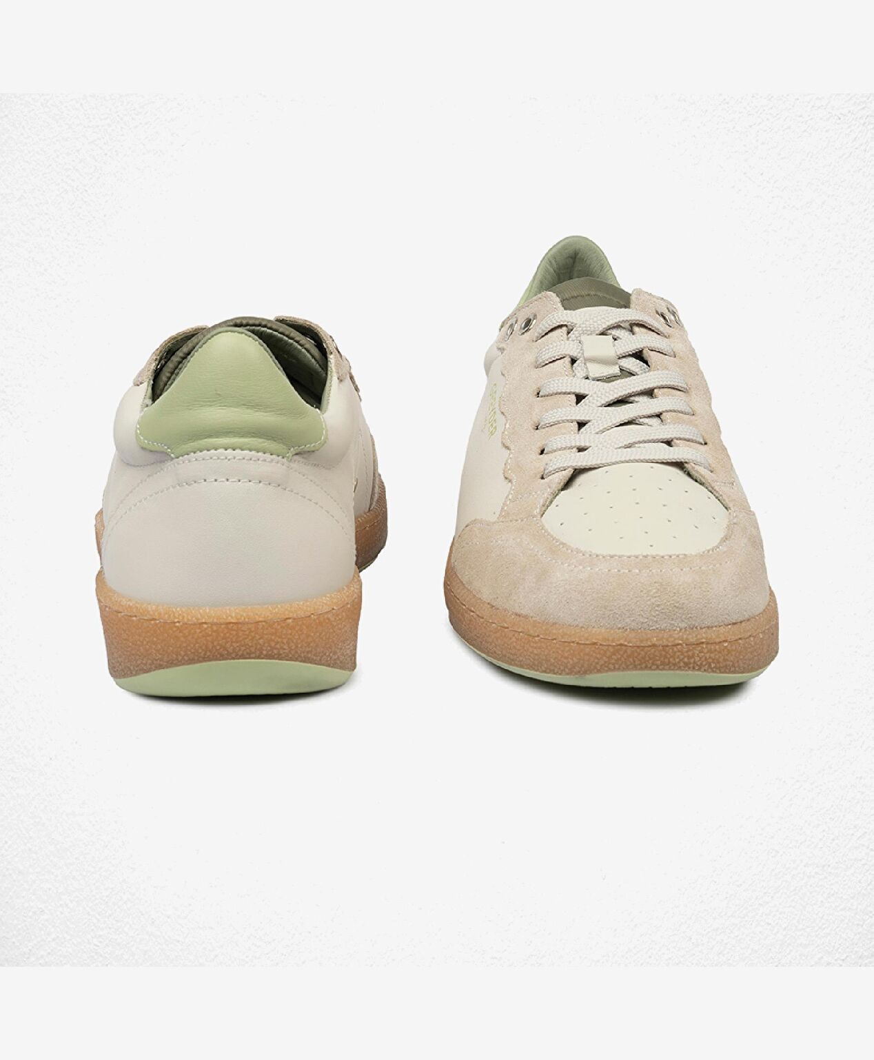 Erkek Bej Hakiki Deri Sneaker Ayakkabı - 7