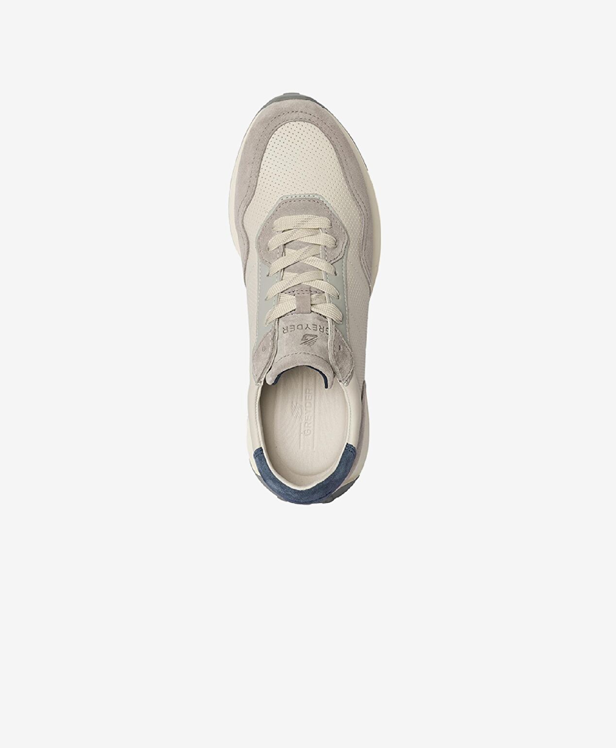 Erkek Açık Gri Hakiki Deri Sneaker Ayakkabı - 4