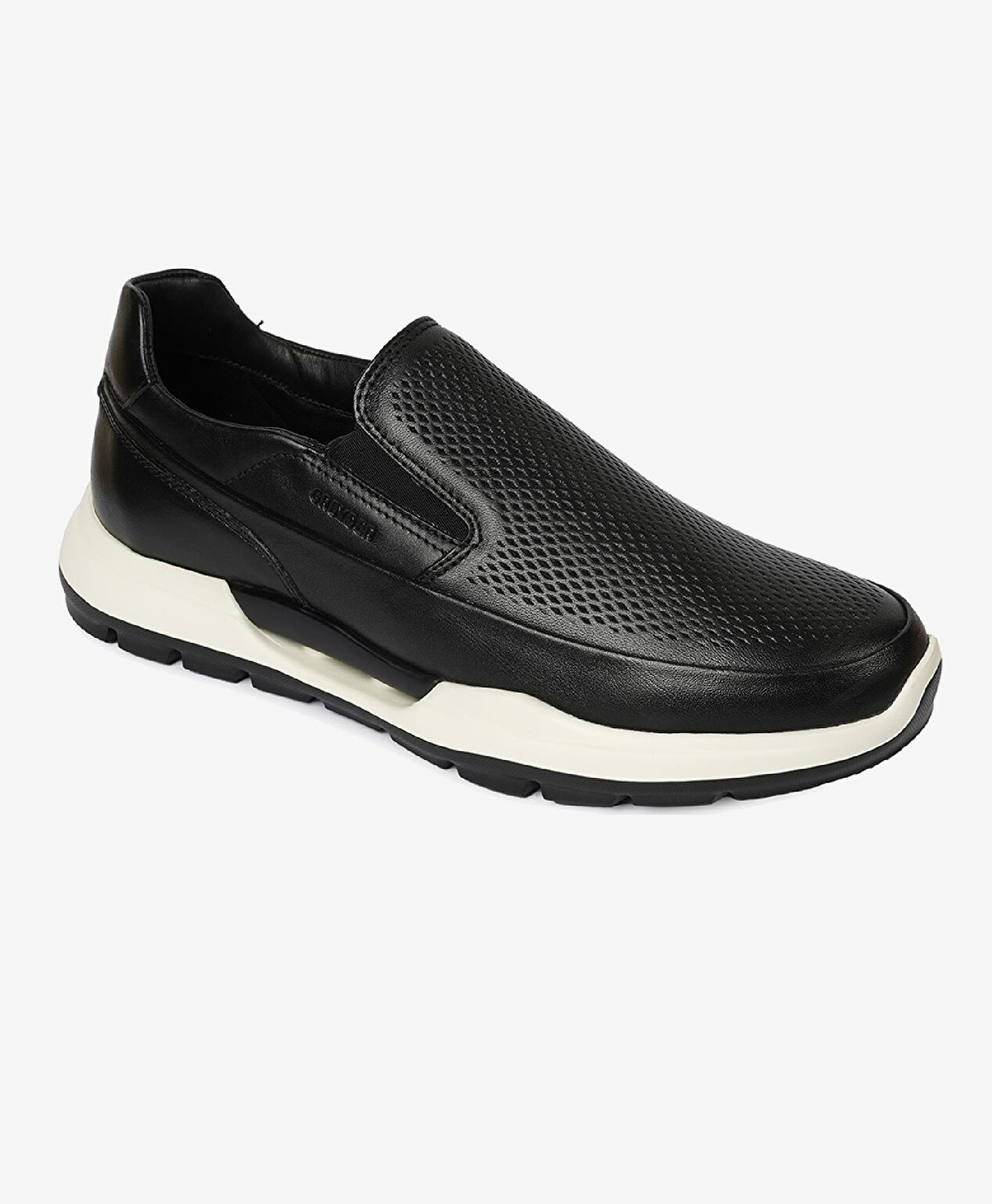 Erkek Siyah Hakiki Deri Sneaker Ayakkabı - 2