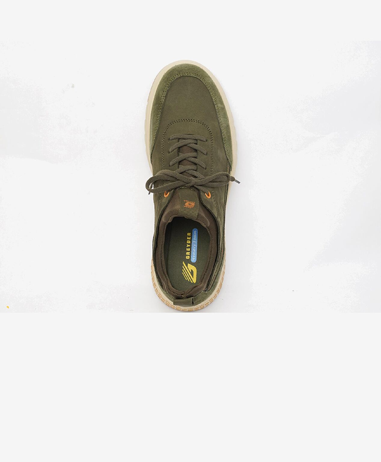 Erkek Haki Hakiki Deri Sneaker Ayakkabı - 4