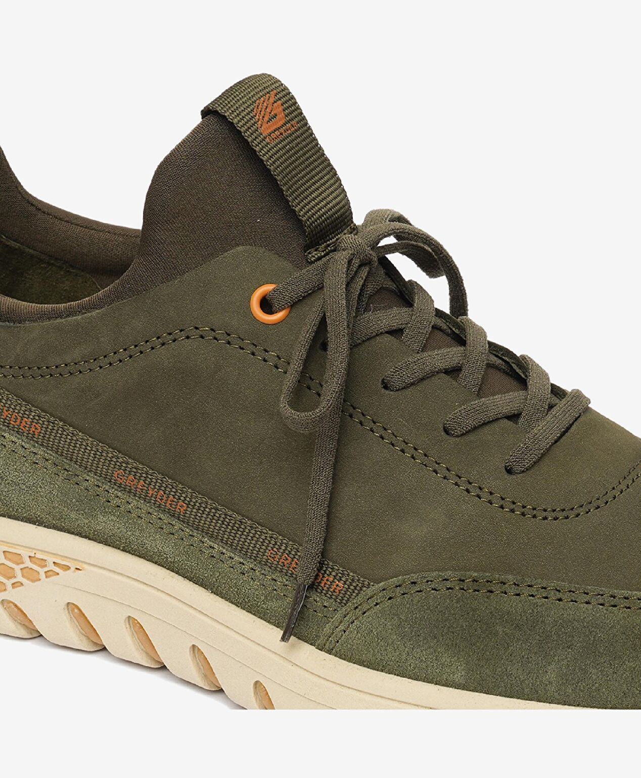 Erkek Haki Hakiki Deri Sneaker Ayakkabı - 5