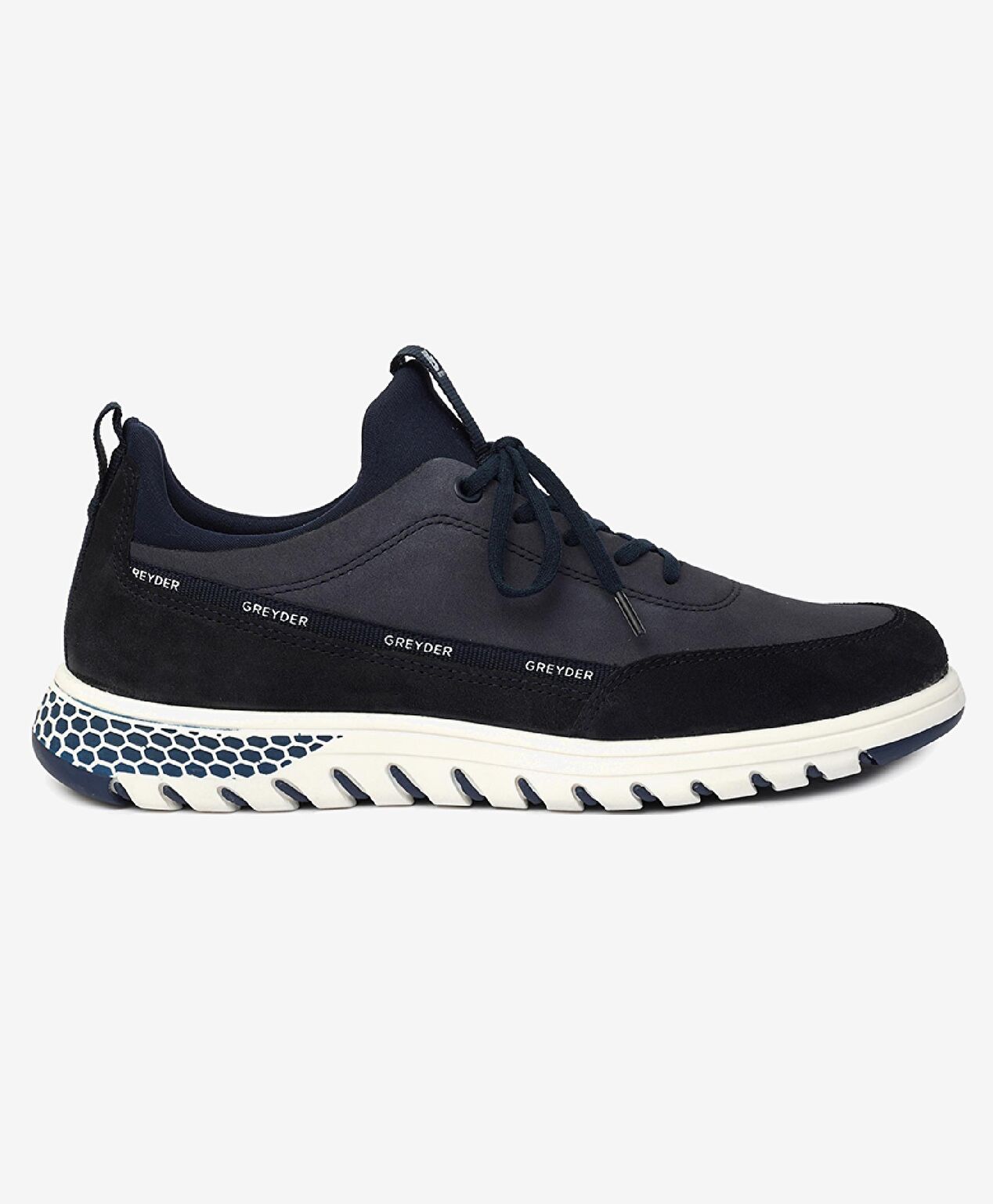 Erkek Açık Lacivert Hakiki Deri Sneaker Ayakkabı - 1