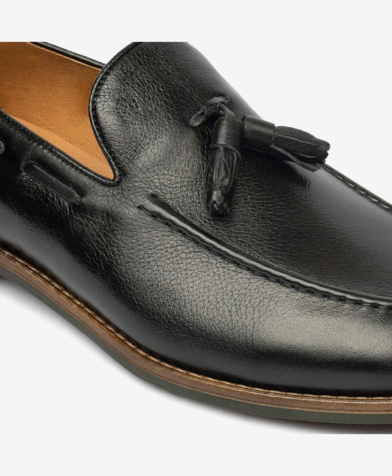 Erkek Siyah Hakiki Deri Loafer Ayakkabı - 5