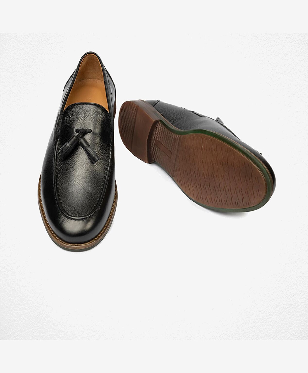 Erkek Siyah Hakiki Deri Loafer Ayakkabı - 6