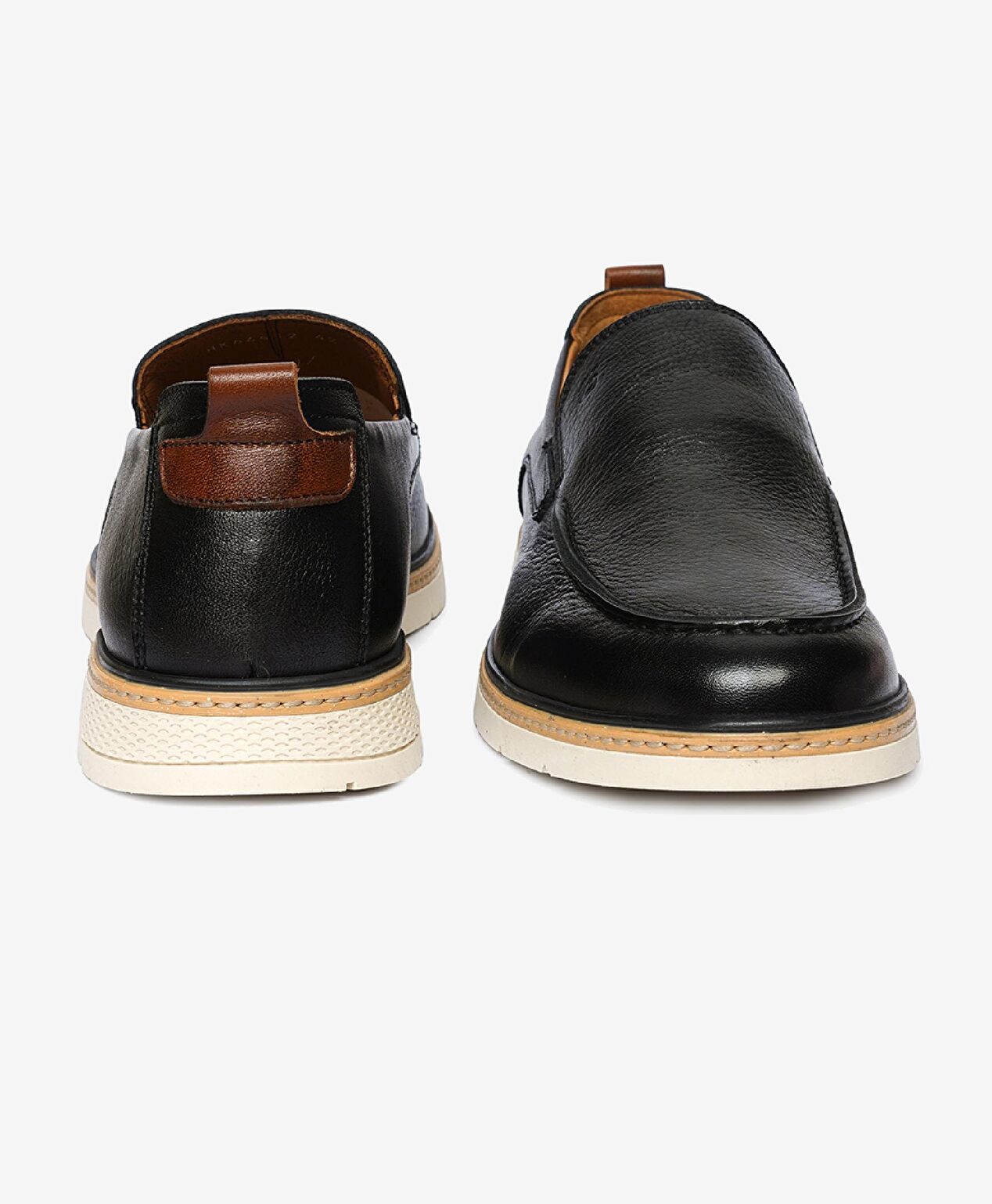 Erkek Siyah Hakiki Deri Casual Ayakkabı - 7