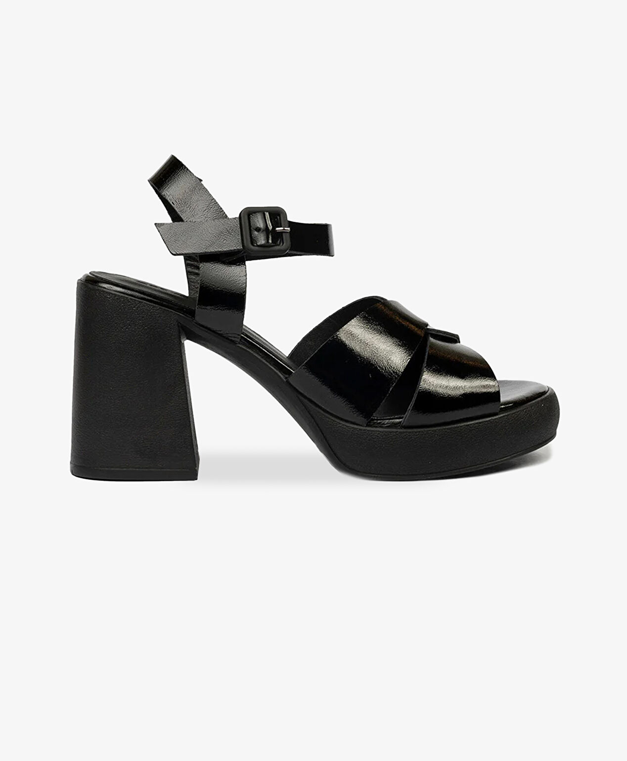 Kadın Siyah Hakiki Deri Sandalet - 1