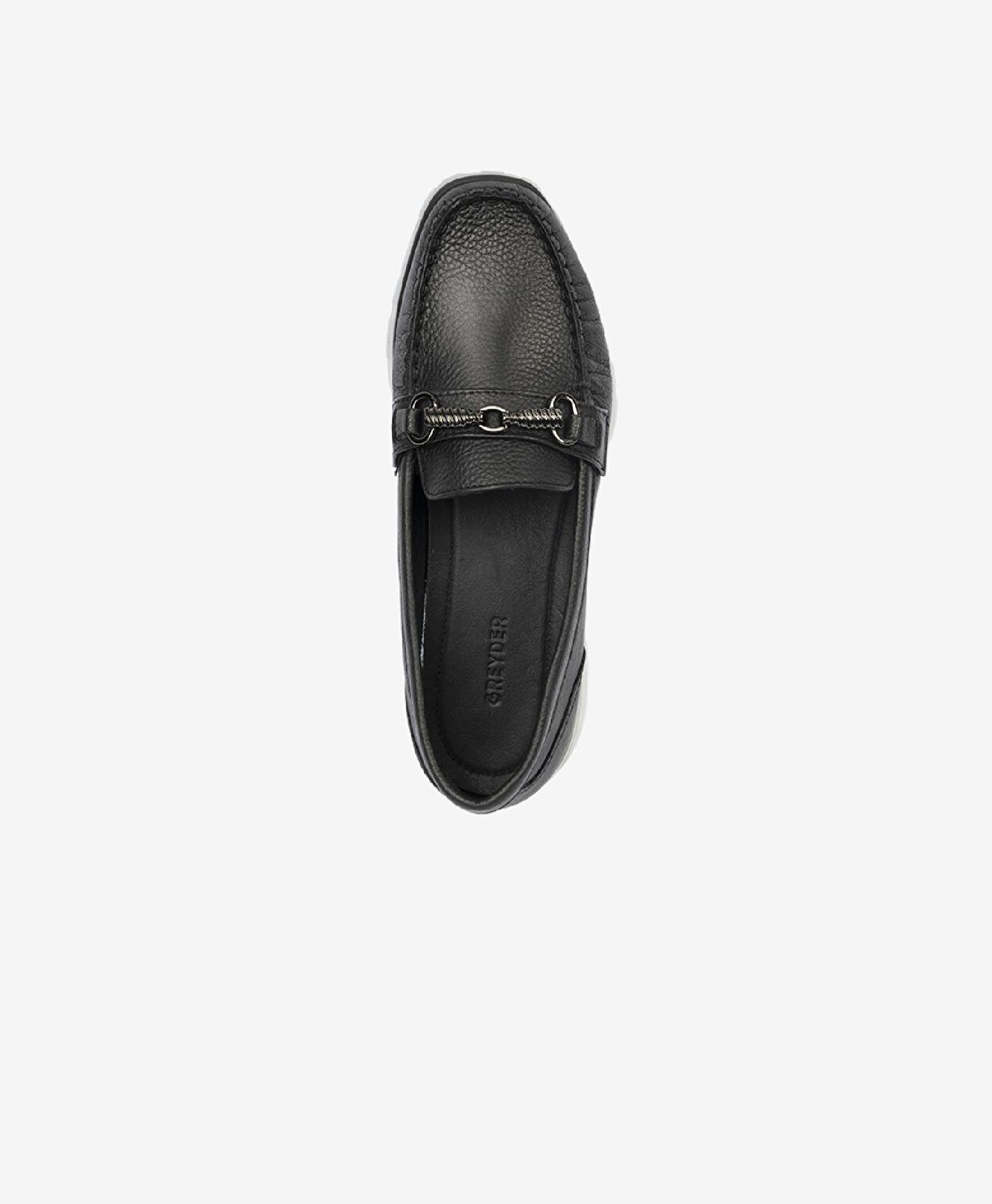 Kadın Siyah Hakiki Deri Loafer Ayakkabı - 4