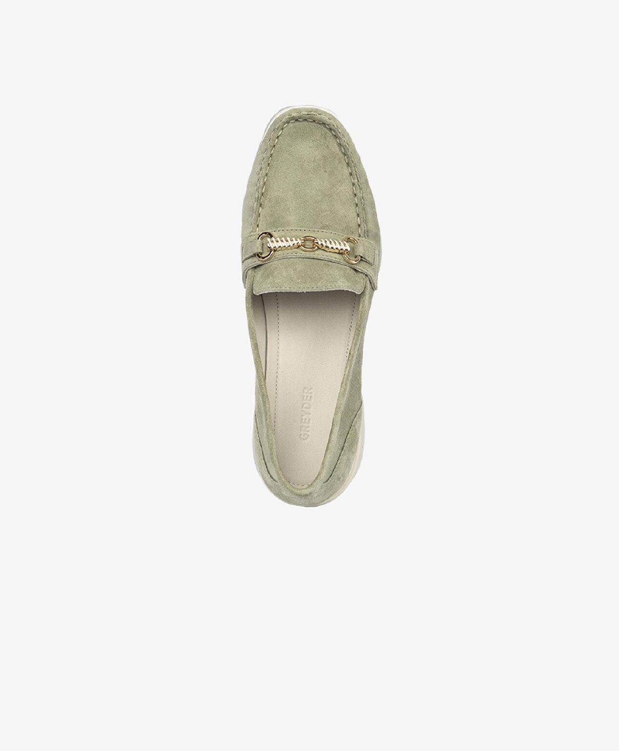 Kadın Yeşil Hakiki Deri Loafer Ayakkabı - 5