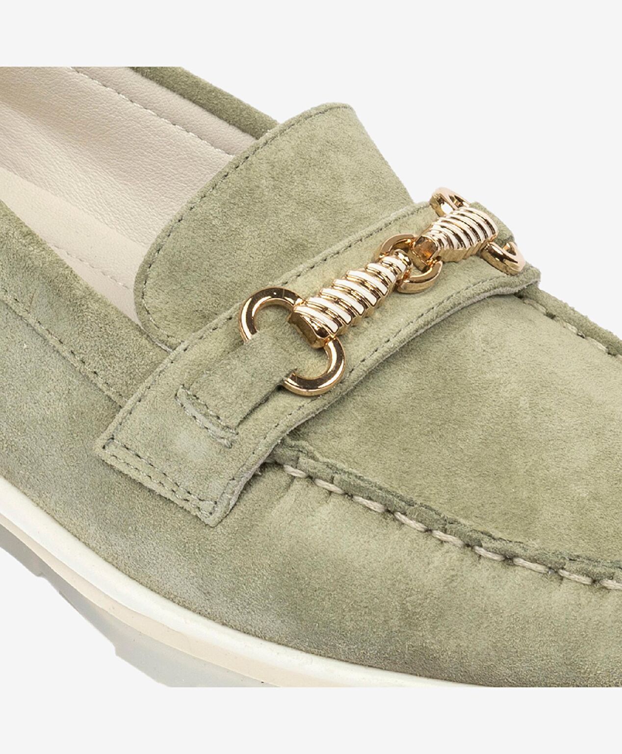 Kadın Yeşil Hakiki Deri Loafer Ayakkabı - 6