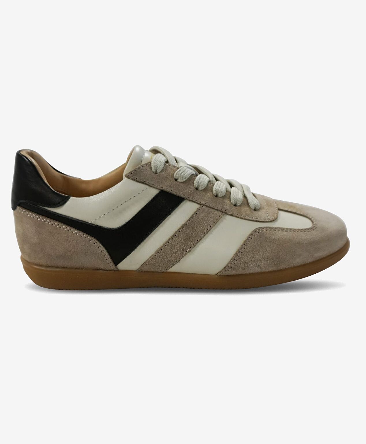 Kadın Bej Süet Hakiki Deri Sneaker Ayakkabı - 1