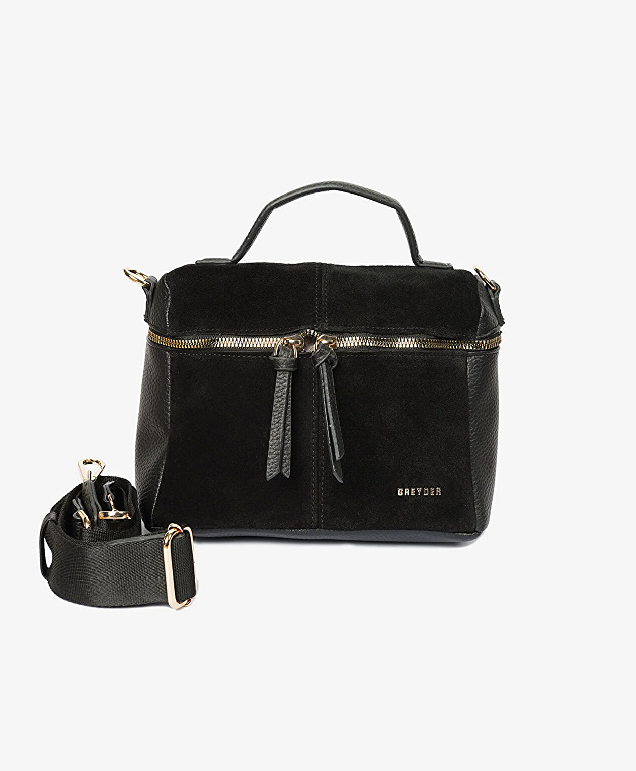 Kadın Siyah İki Bölmeli Omuz Çantası - 1