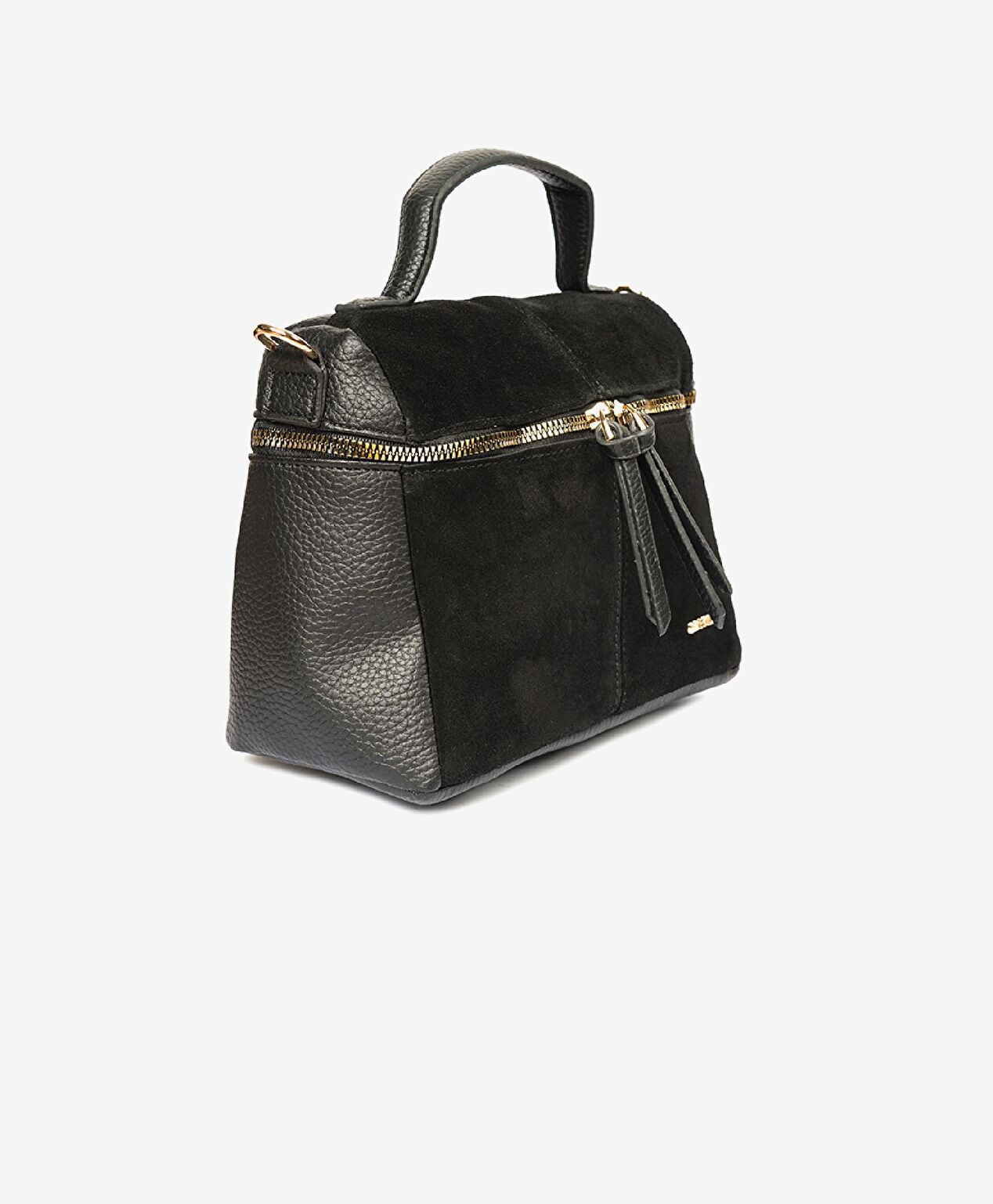 Kadın Siyah İki Bölmeli Omuz Çantası - 2