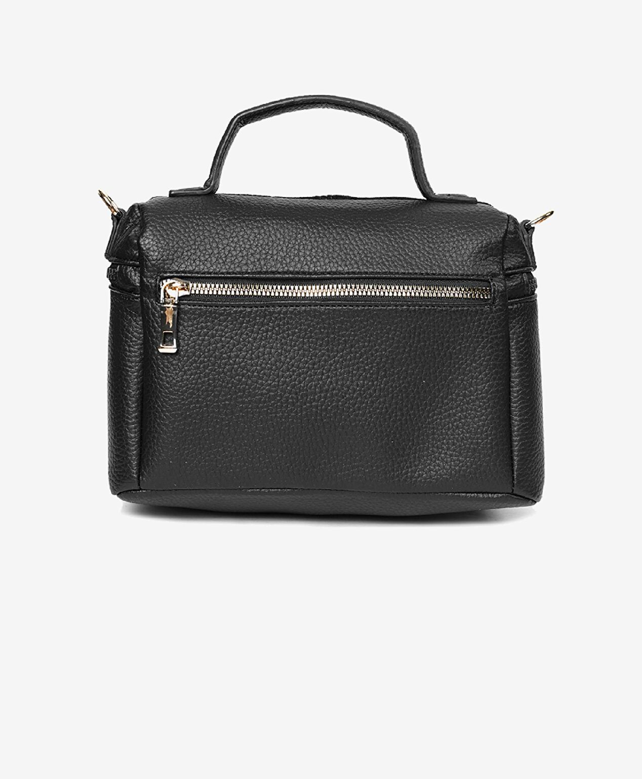 Kadın Siyah İki Bölmeli Omuz Çantası - 4