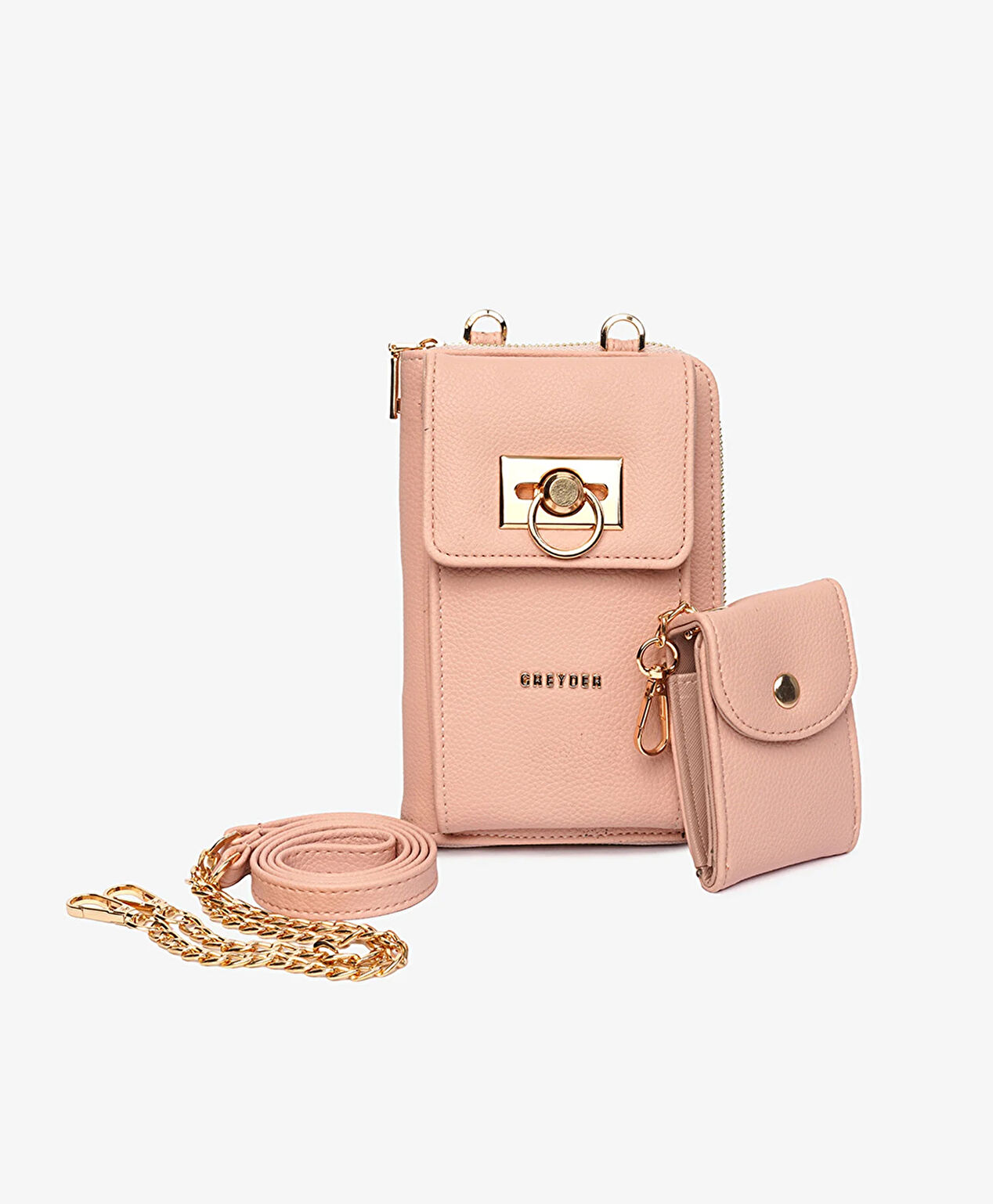 Kadın Pudra Tokalı Çapraz Çanta - 1