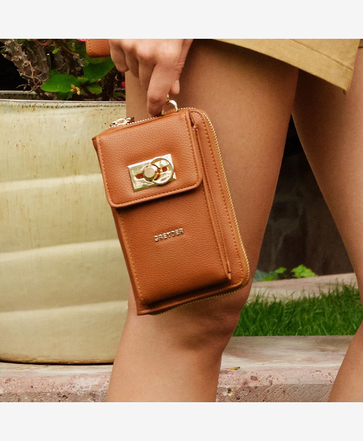 Kadın Taba Tokalı Çapraz Çanta - 8