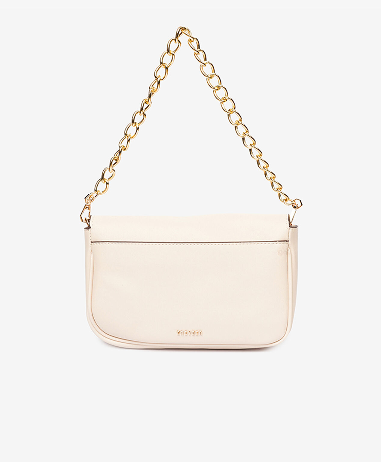 Kadın Ekru Tokalı Omuz Çantası - 4