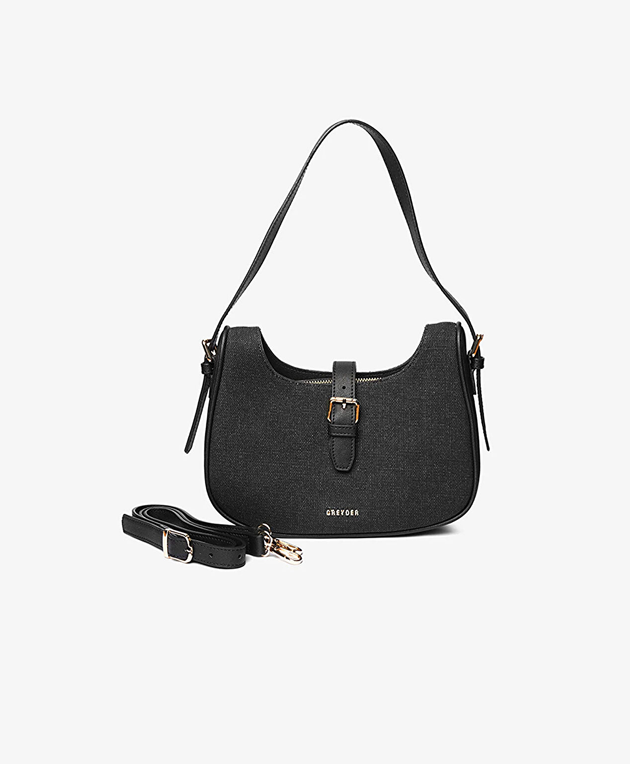 Kadın Siyah Tek Bölmeli Kol Çantası - 1