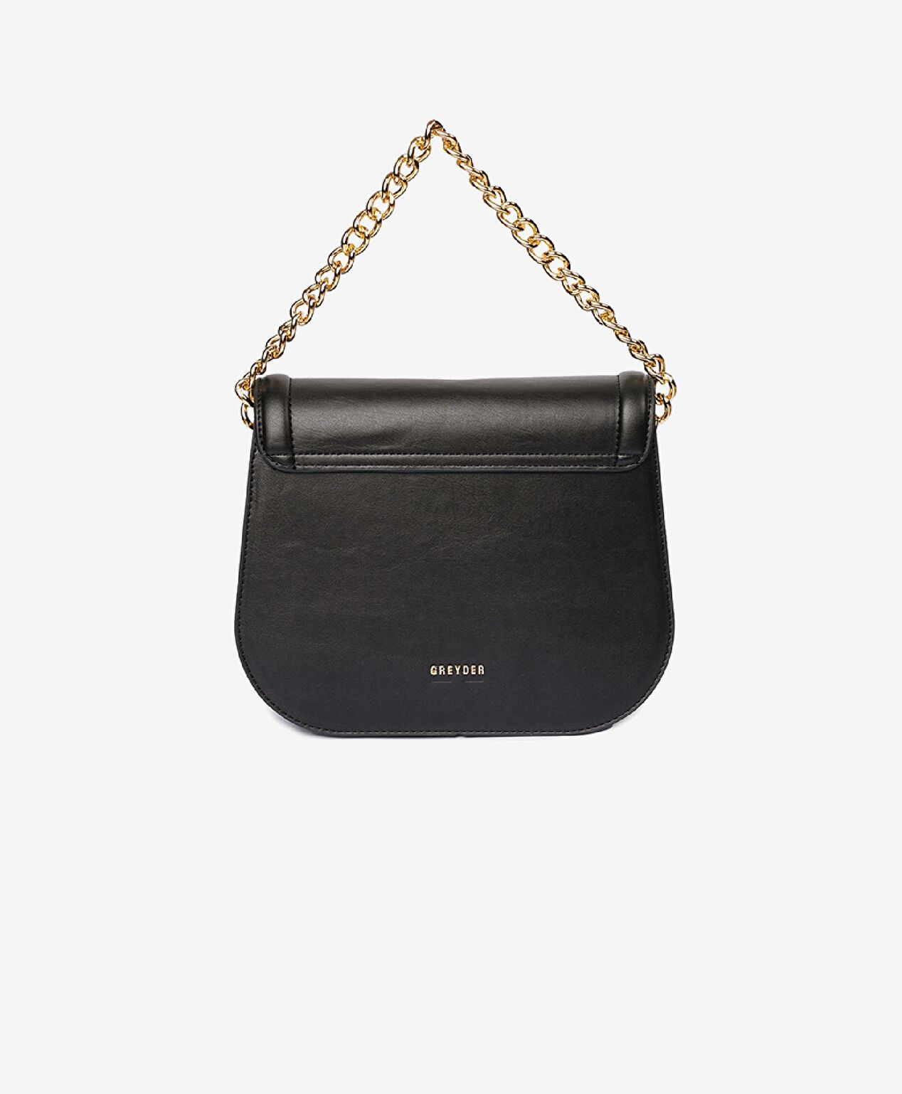 Kadın Siyah Tokalı Kol Çantası - 5