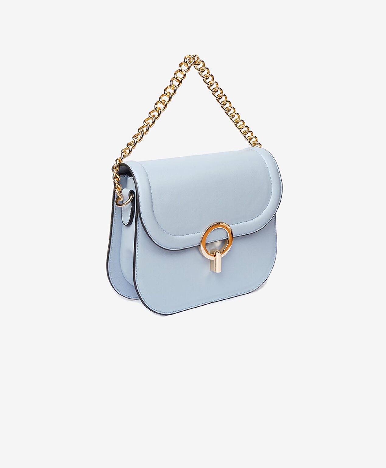 Kadın Mavi Tokalı Kol Çantası - 2